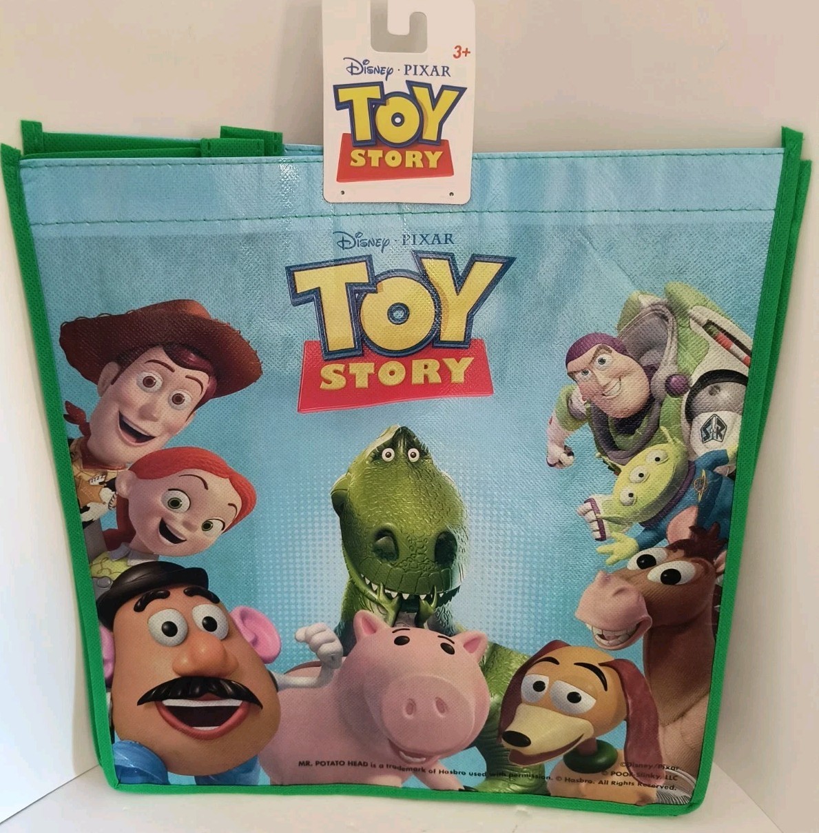 Disney Toy Story Green Shopping/Gift Tote Bag with Handles New! Free Shipping!