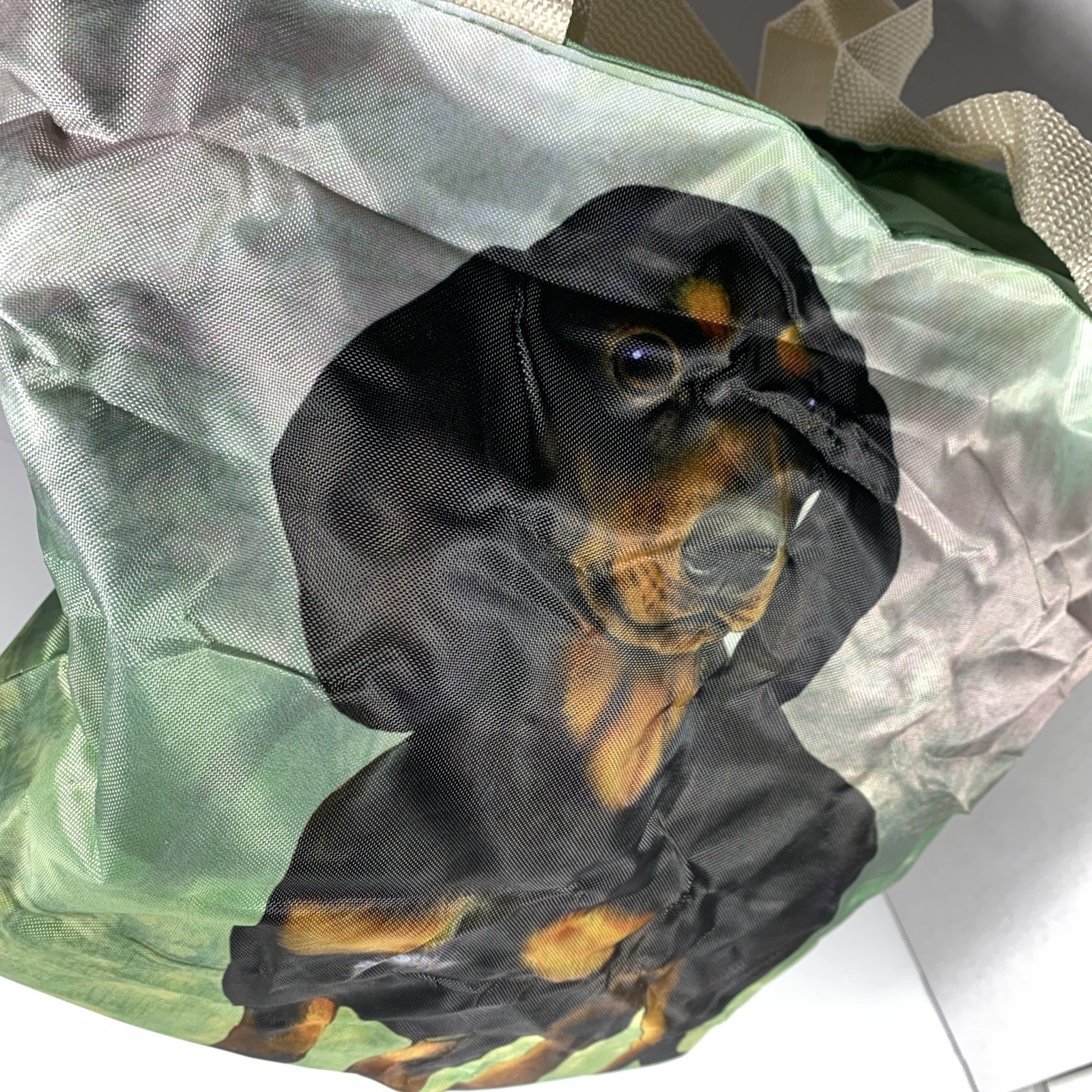Pet Lover Totes DACHSHUND DOG Zipper Tote Bag Reusable Grocery 14×15 New Tag
