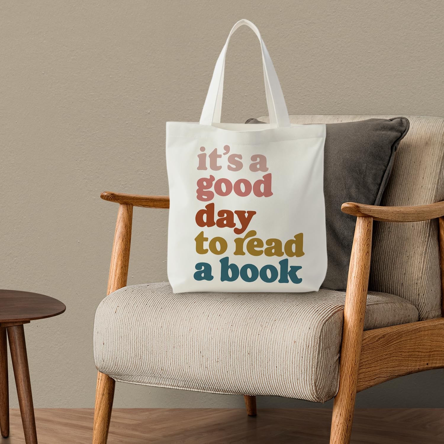 Boho Bookish Tote Bag for Women, It’s a Good Day to Read Books Canvas Tote Ba…