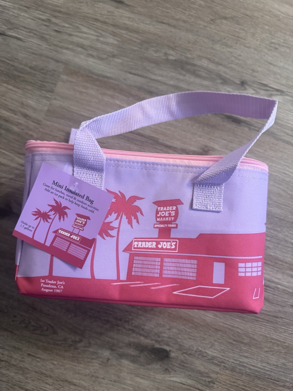 Ships Today! NEW! Trader Joe’s Mini Insulated Bag 1.5 Gallons Pink Purple 2026