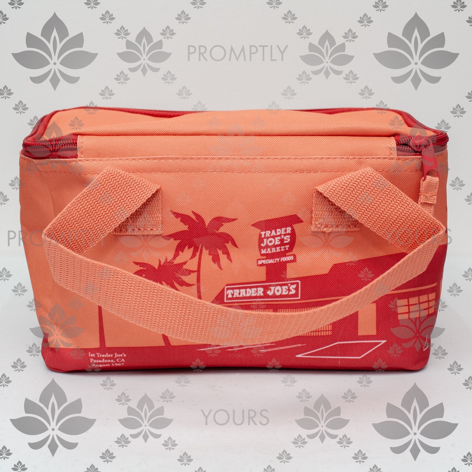 Trader Joes Mini Insulated Lunch Tote Bag PEACH 1.5 Gal 2025 LIMITED EDITION New