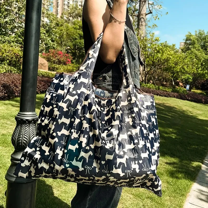 2 X Tote Bag, Portable Lightweight Shoulder Bag For Shopping, Grocery Bags