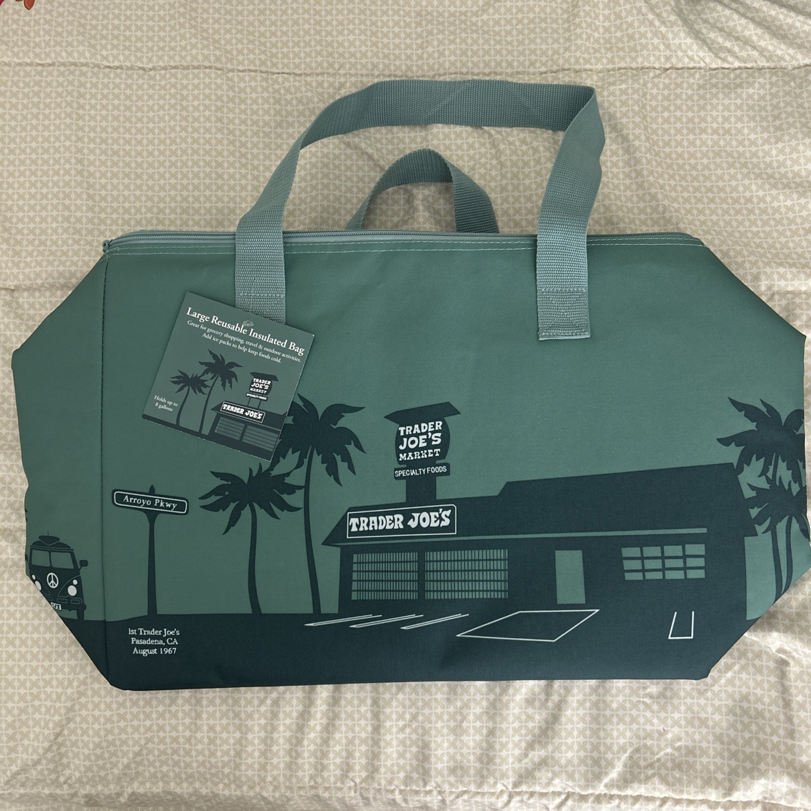 Trader Joe’s Teal Limited Edition Reusable Insulated Shopping Eco Bag 8 Gal NWT