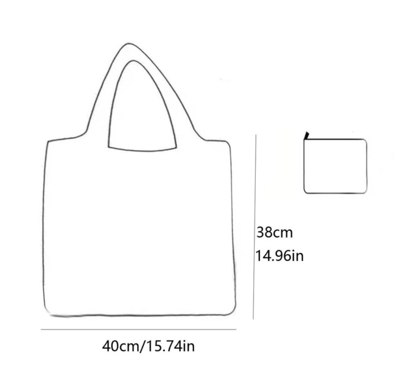 Floral Red Pattern Foldable Portable Shopping Bag Large Capacity 2 Handle Tote