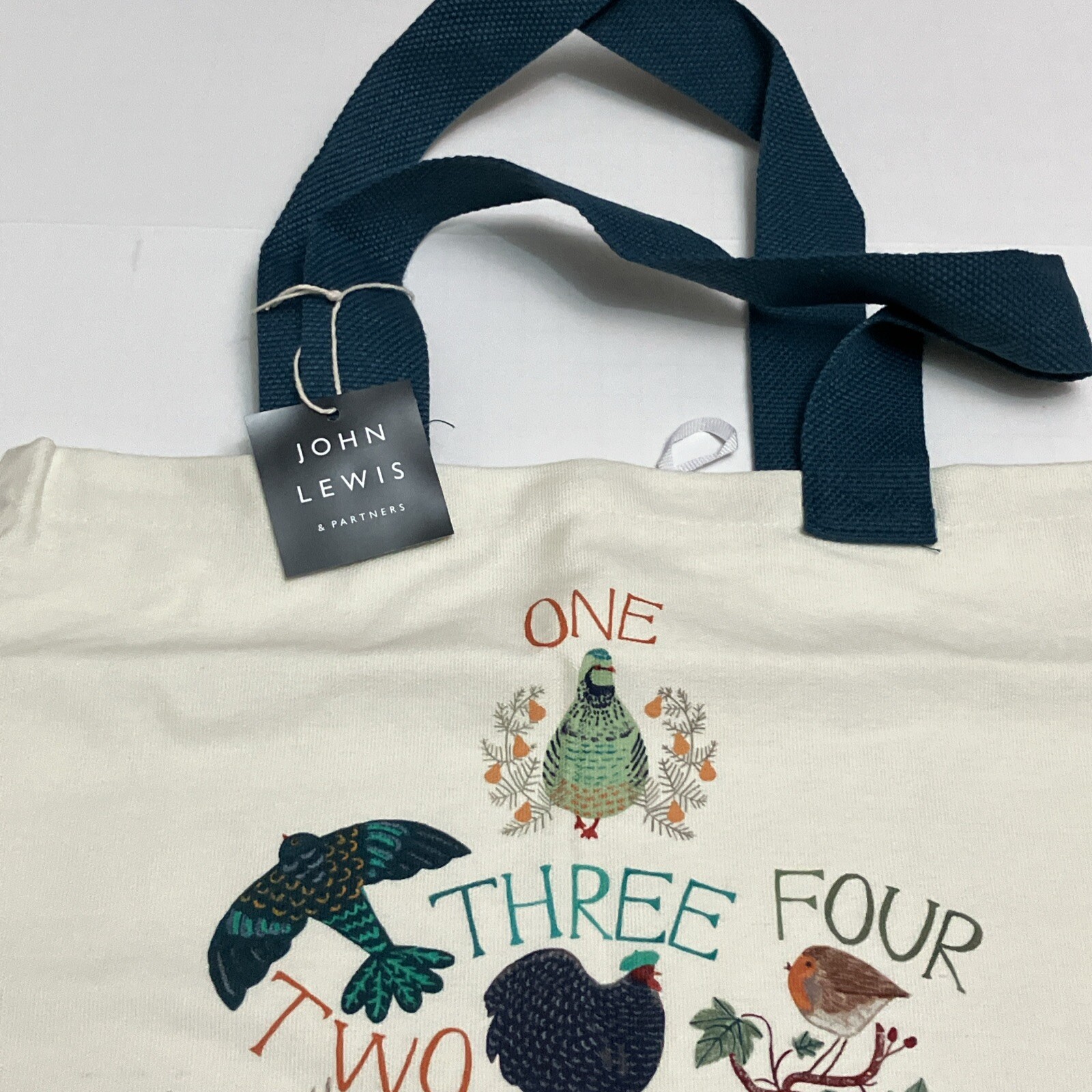 John Lewis 12 Days of Christmas Bag 2024 Holiday Cotton Waitrose New Tote