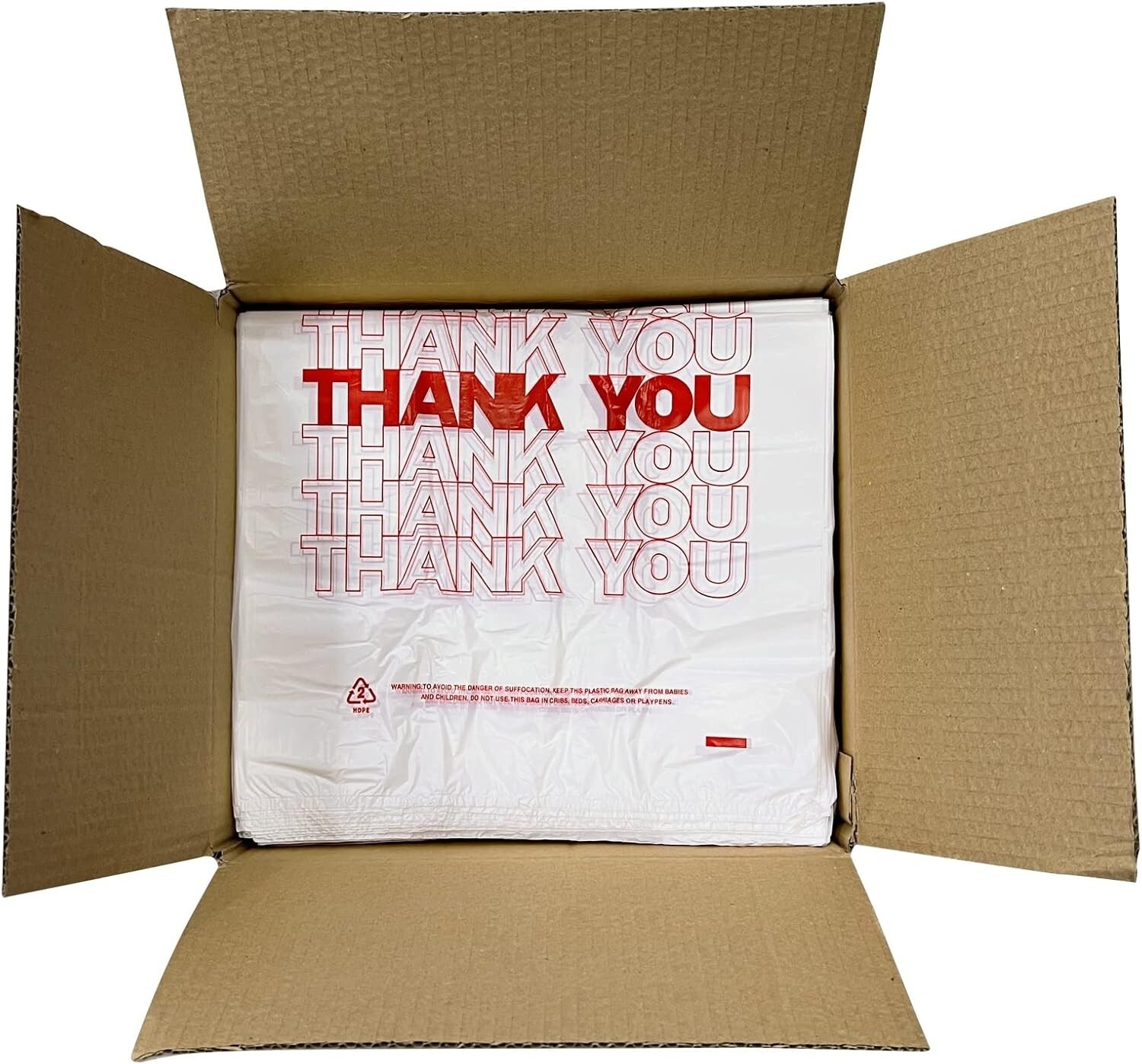 Generous Capacity Thank You Carryout Bags – Thick Reusable Design, 11.5″ x 21″