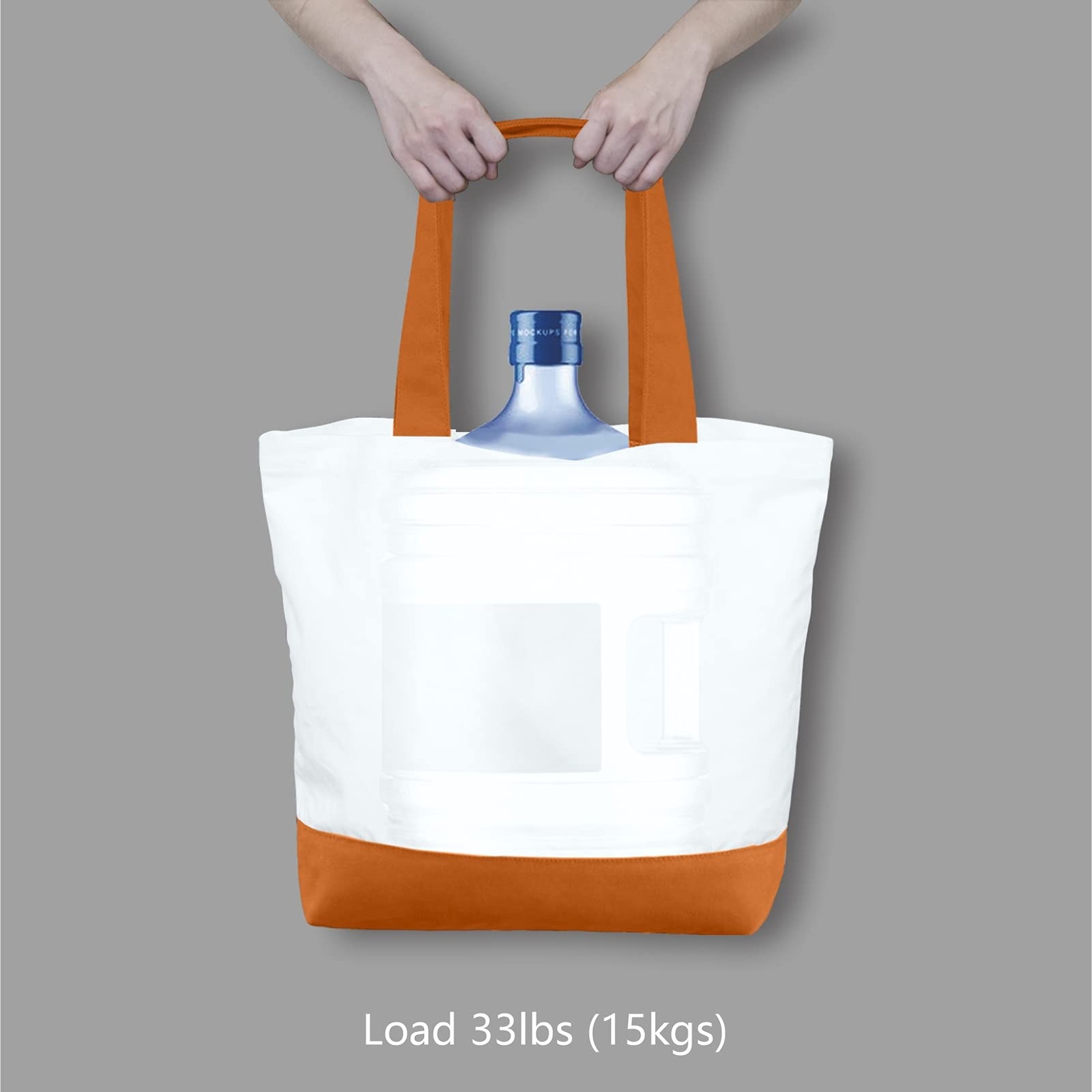 1-Pack Super Strong Large 12oz Cotton Canvas Tote Bag, Reusable Grocery Shopping