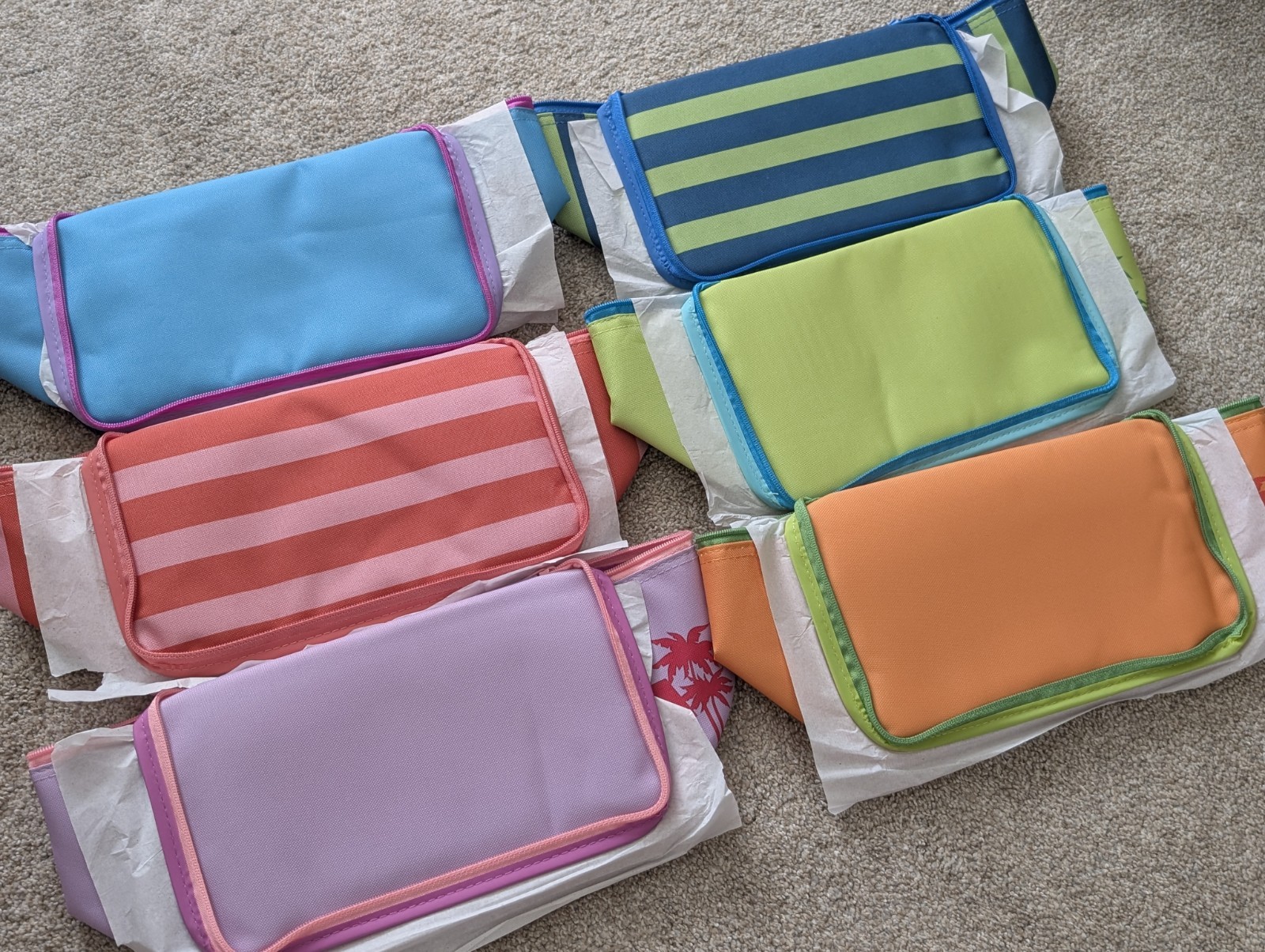 Trader Joe’s 2026 Summer Mini Insulated Tote Bags Set of 6 NWT Authentic