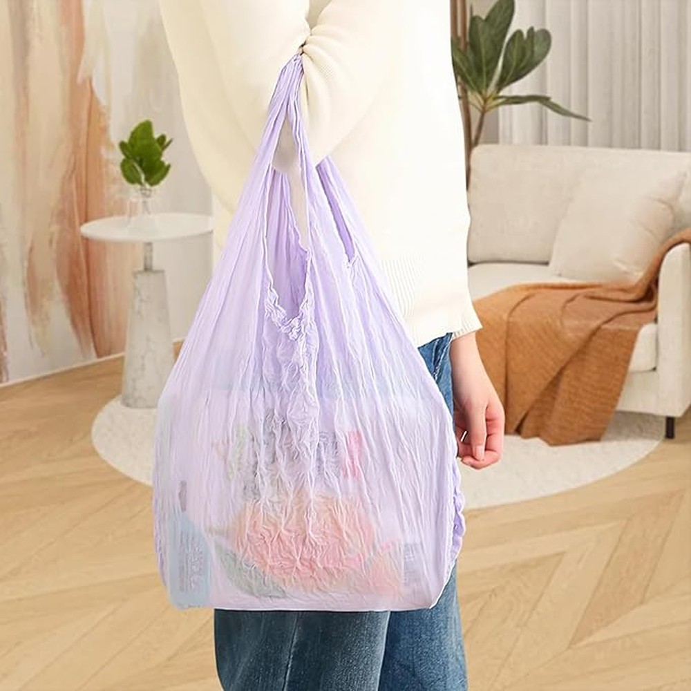 6PCS Magic Stretch Portable Foldable Handheld Bags Reusable Grocery AOV