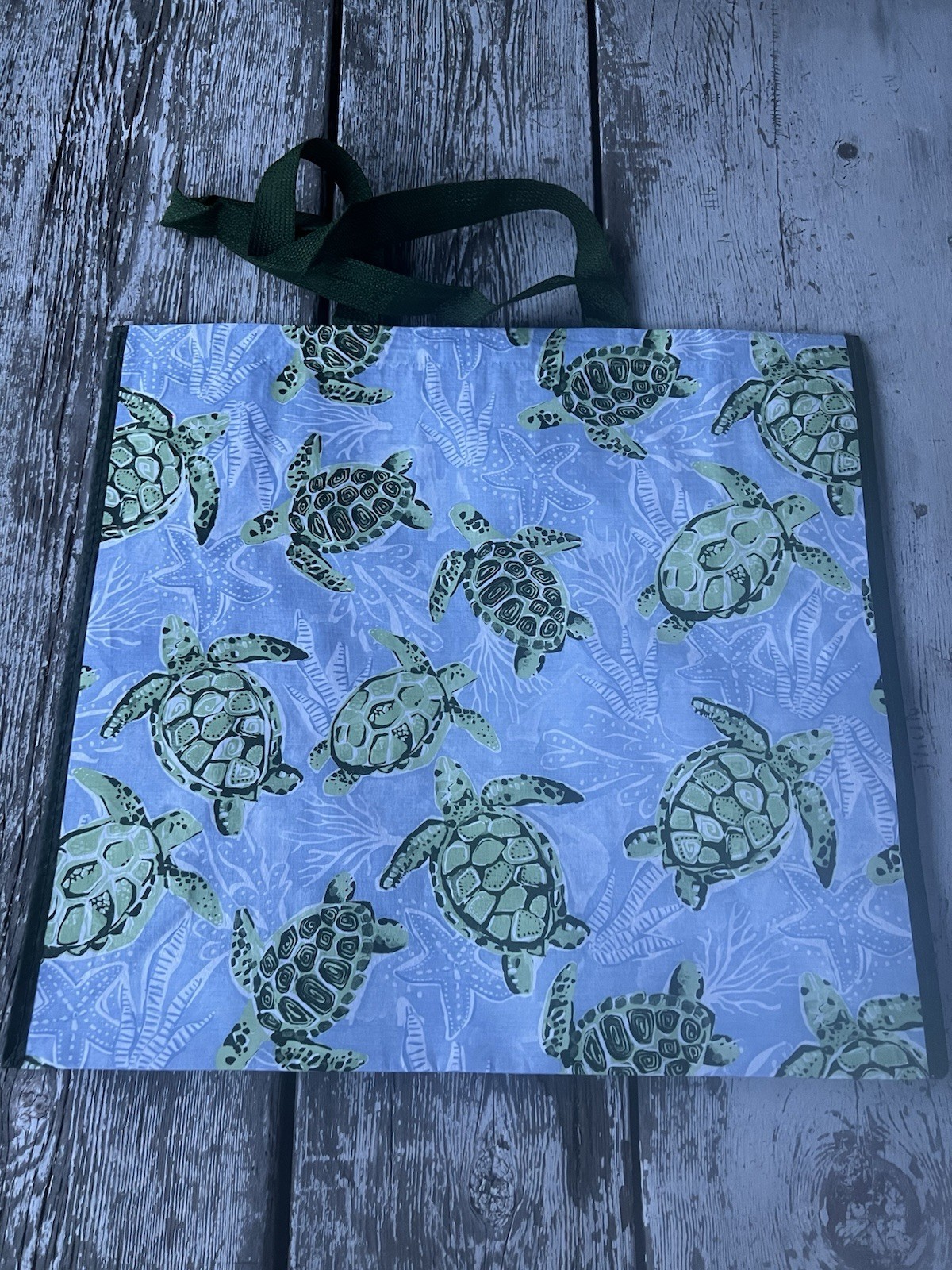 HAWAIIAN HONU TURTLE REUSABLE SHOPPING BAG BEACH BAG / BEACH TOTE