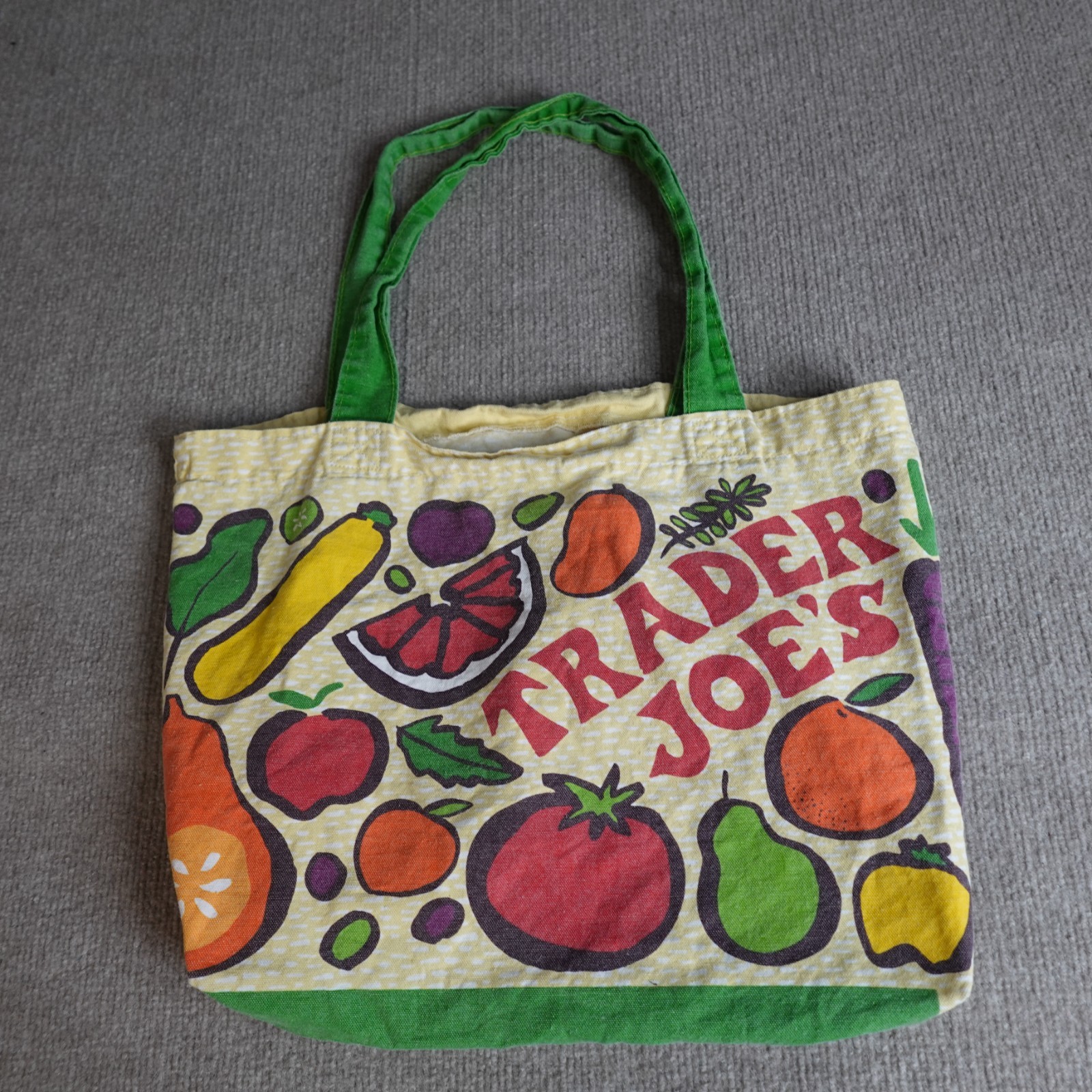 Trader Joe’s Tote Bag Beige Vintage Made in USA
