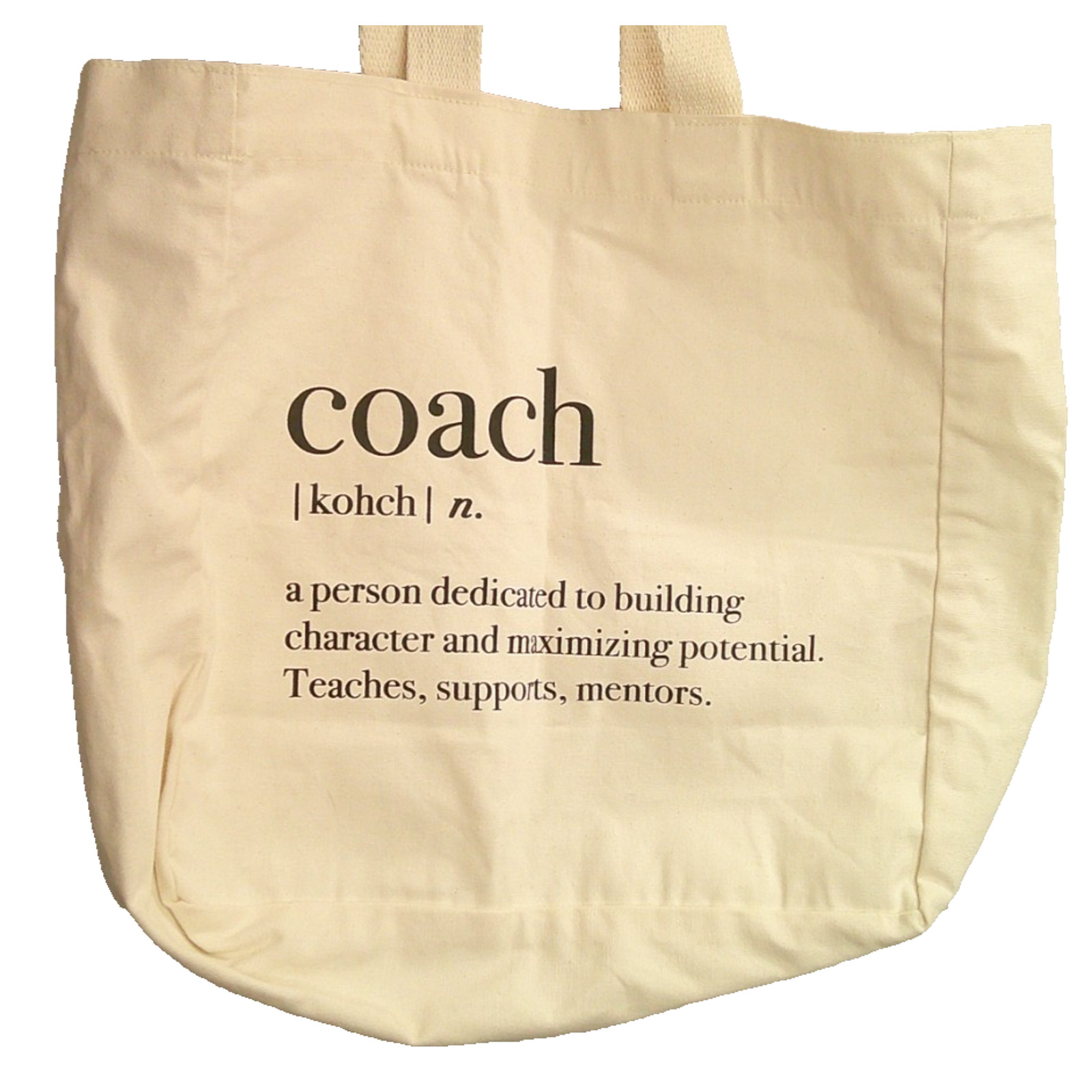 Sports Coach – Off White/ Black Classic Reusable Shopping Bag Team Gift