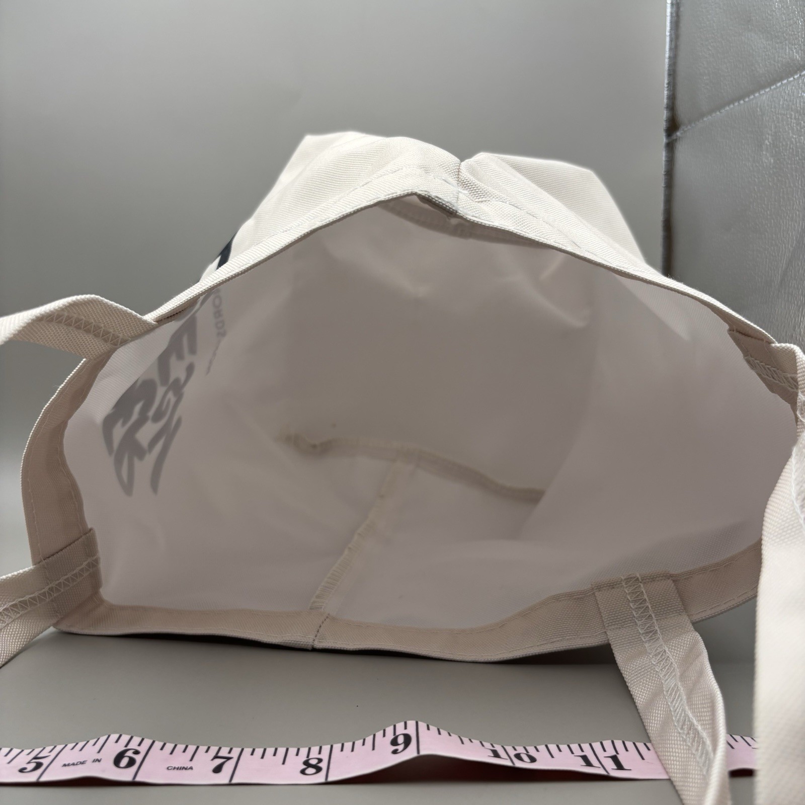 Nordstrom Super Fresh Canvas Tote Cream Beige Reusable Shopping Mini Lunch Bag