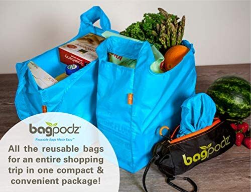 Sturdy Reusable Grocery Bags Foldable And Washable Made From Ripstop Nylon Hold