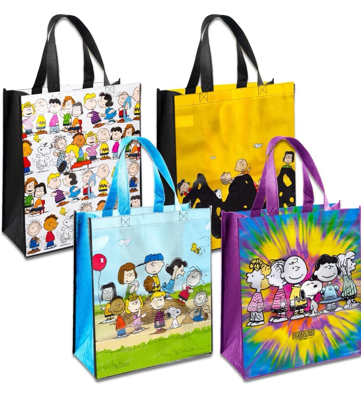 4 Snoopy and Charlie Brown Tote Bags! Brand New W/Tags