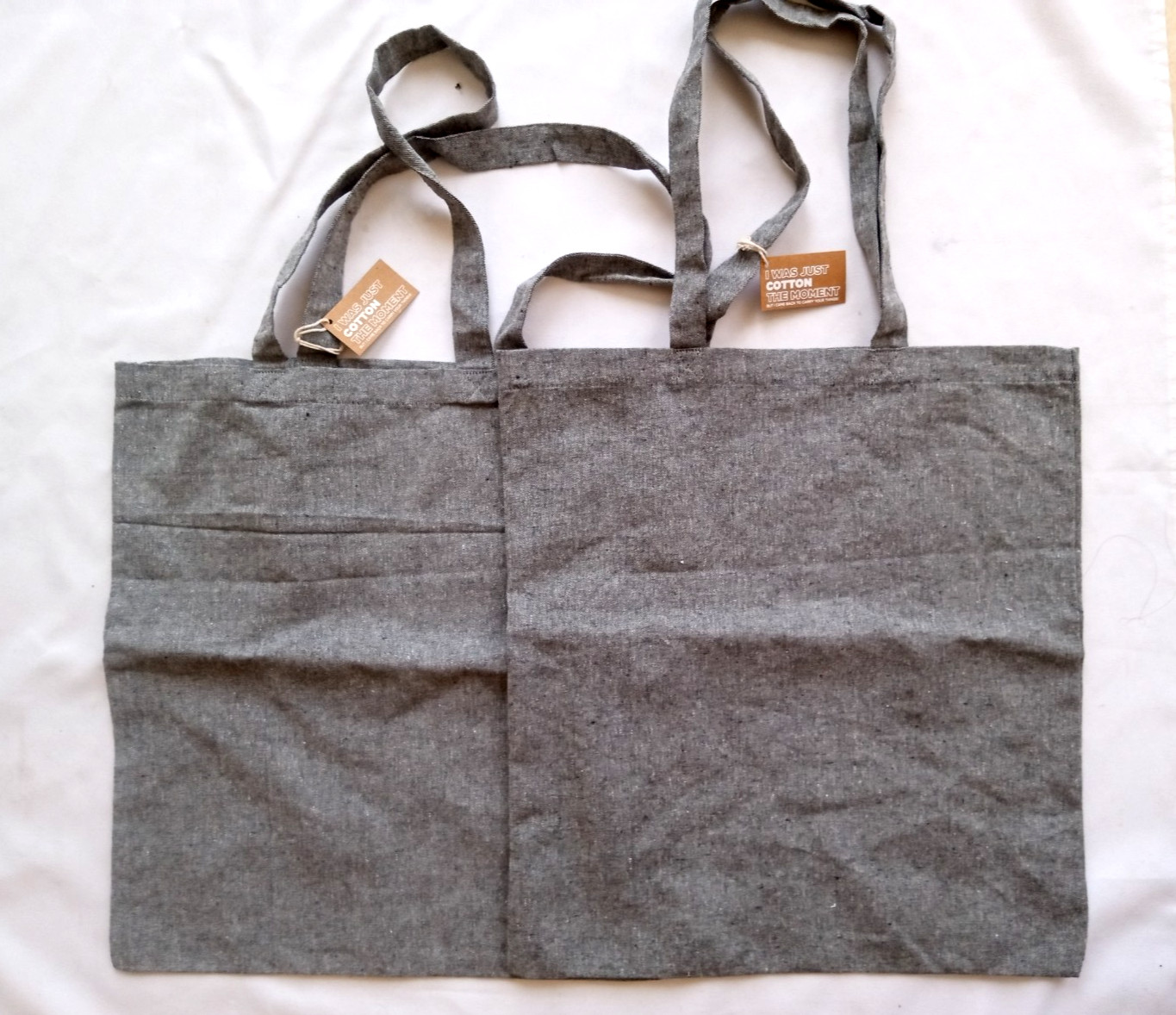 Lot-2-THE MOMENT Bank of America Shopping Tote Bags 16″x14″ Gray -New