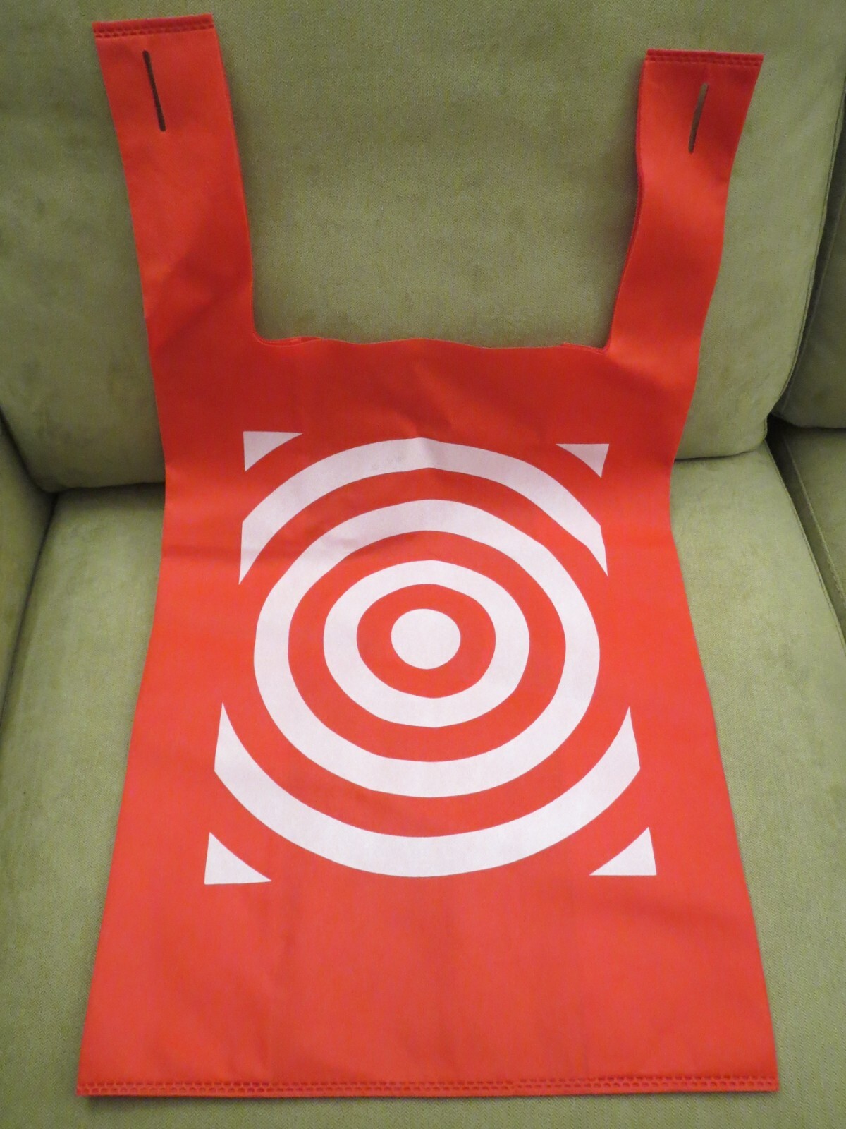 Red with White Target Store Reusable Shopping Bag / Tote Washable, LARGE SIZE