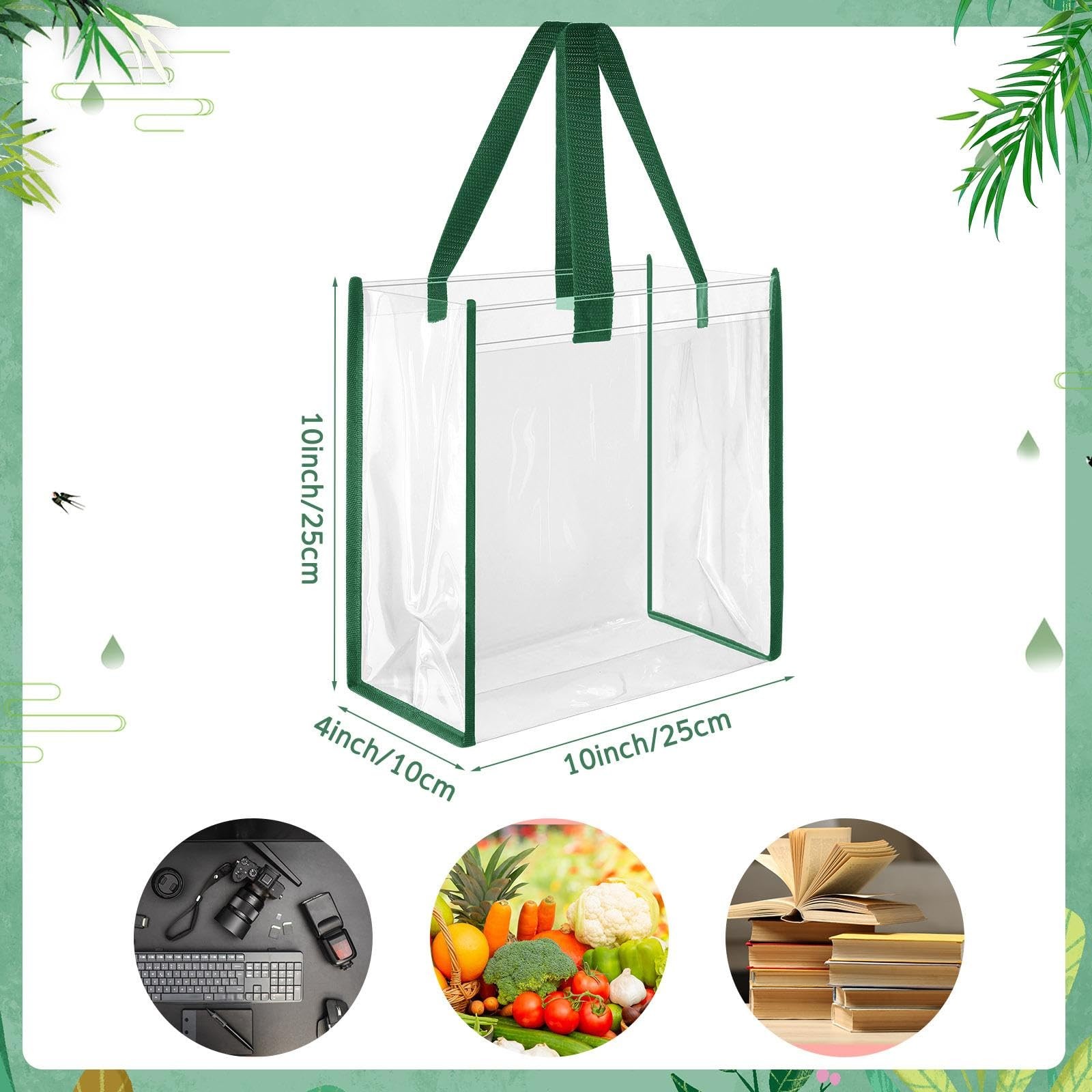 30 Pcs Clear Tote Bag Stadium Approved Bulk 10 x 10 x 4 inch Plastic Tote Gif…