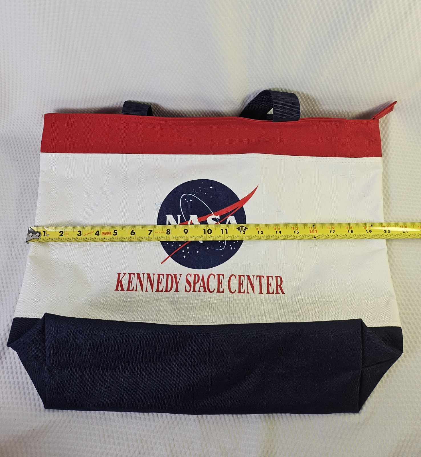 NASA Kennedy Space Center Tote Bag Large Souvenir Shopping Tote Canvas 20x15x5
