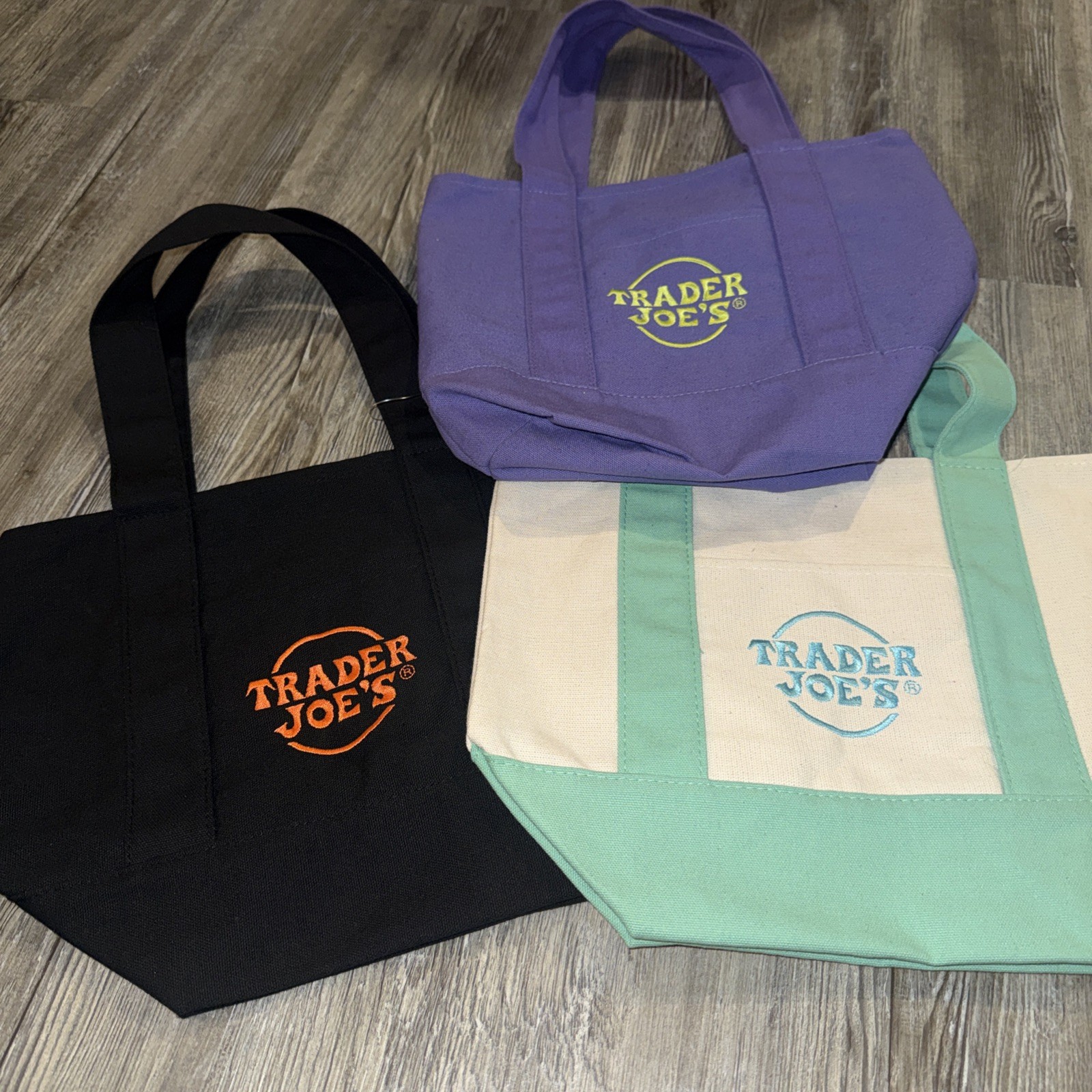 Trader Joe’s Authentic Mini Canvas tote bags Lot 3