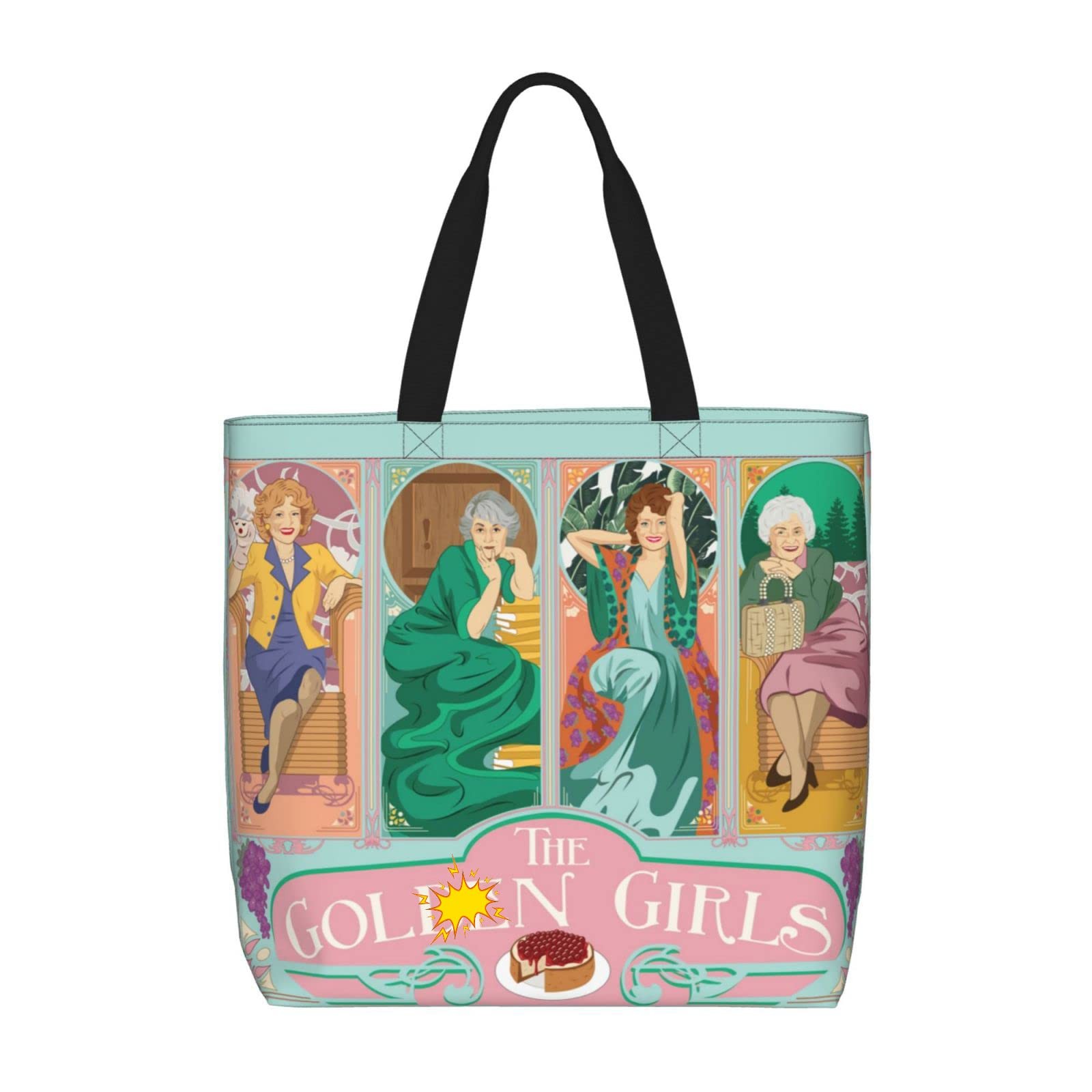 The Gold Girls Tote Bags Large Shopping Grocery Shoulder Bag Thank You for Be…