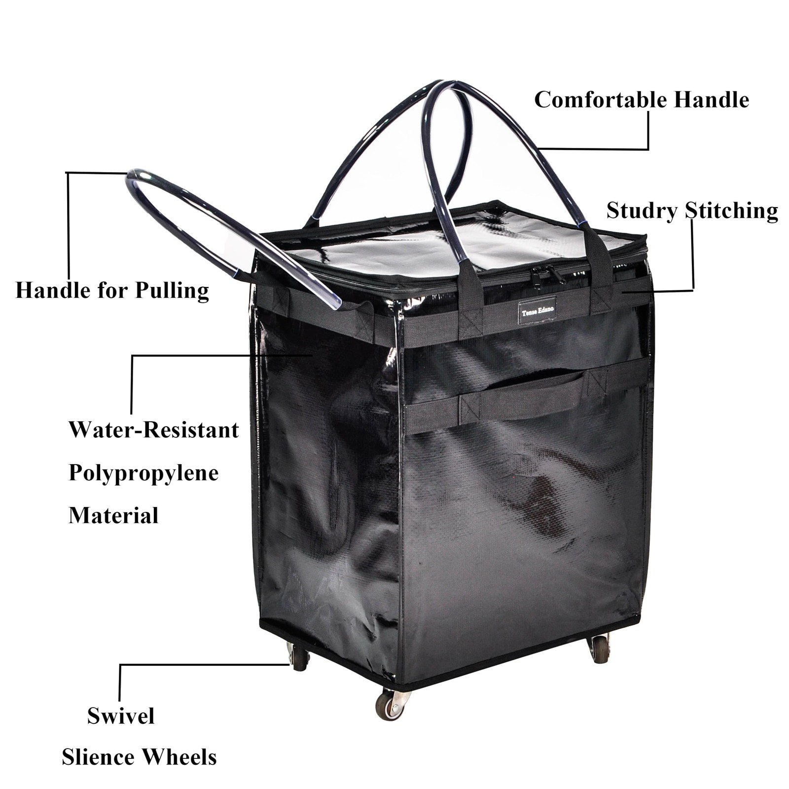 Reusable Grocery Bag On Wheels Large Capacity Shopping Trolley Foldable Rolli…