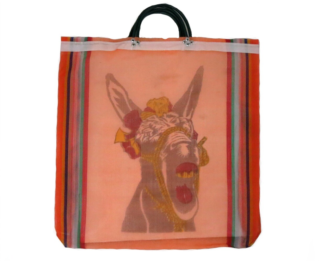 Mexican Mesh Bag Burro – 18X18 – Various Colors – Made in Mexico
