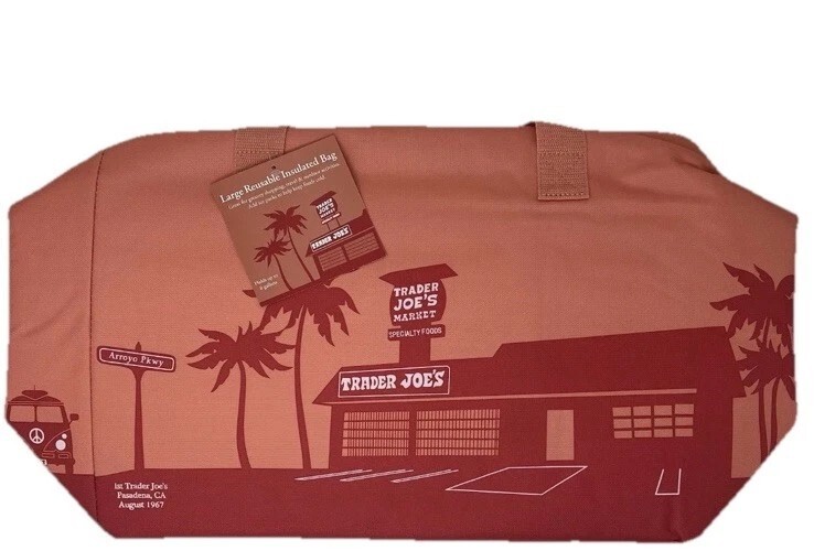 Trader Joe’s Large Insulated Reusable Tote Bag 8 Gallon Peach Color LIMITED NWT