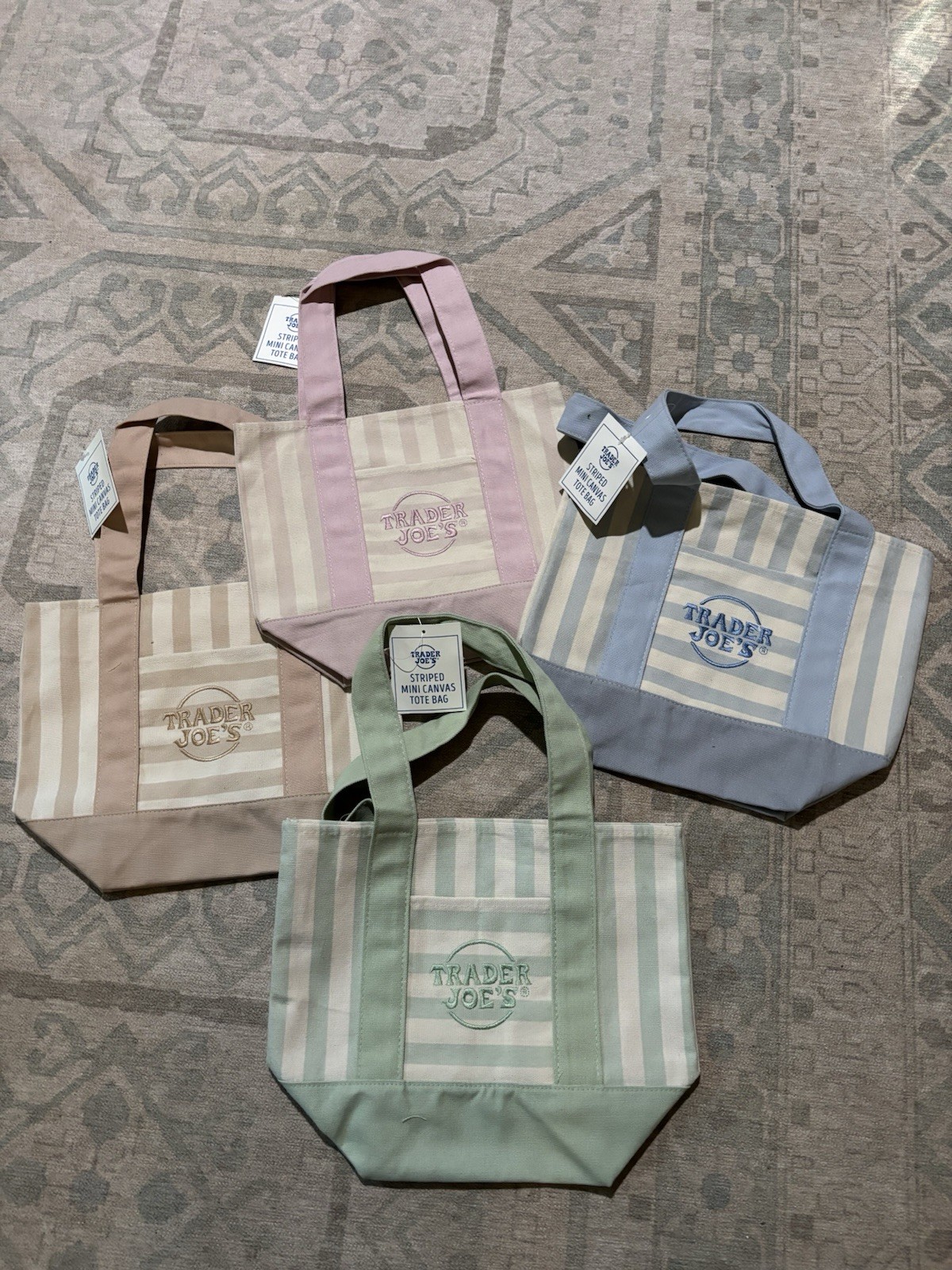 Trader Joe’s Striped Mini Totes (set of 4)