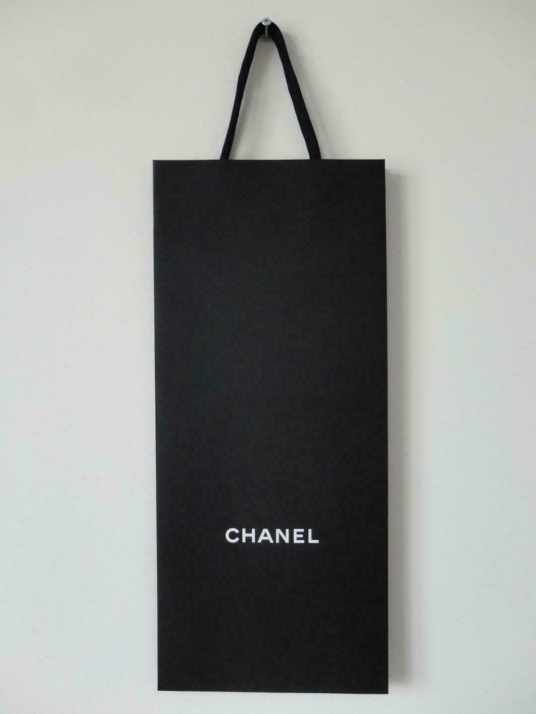 New CHANEL Black Paper Gift Shopping Gift Bag 18″ x 8″ x 2.25″