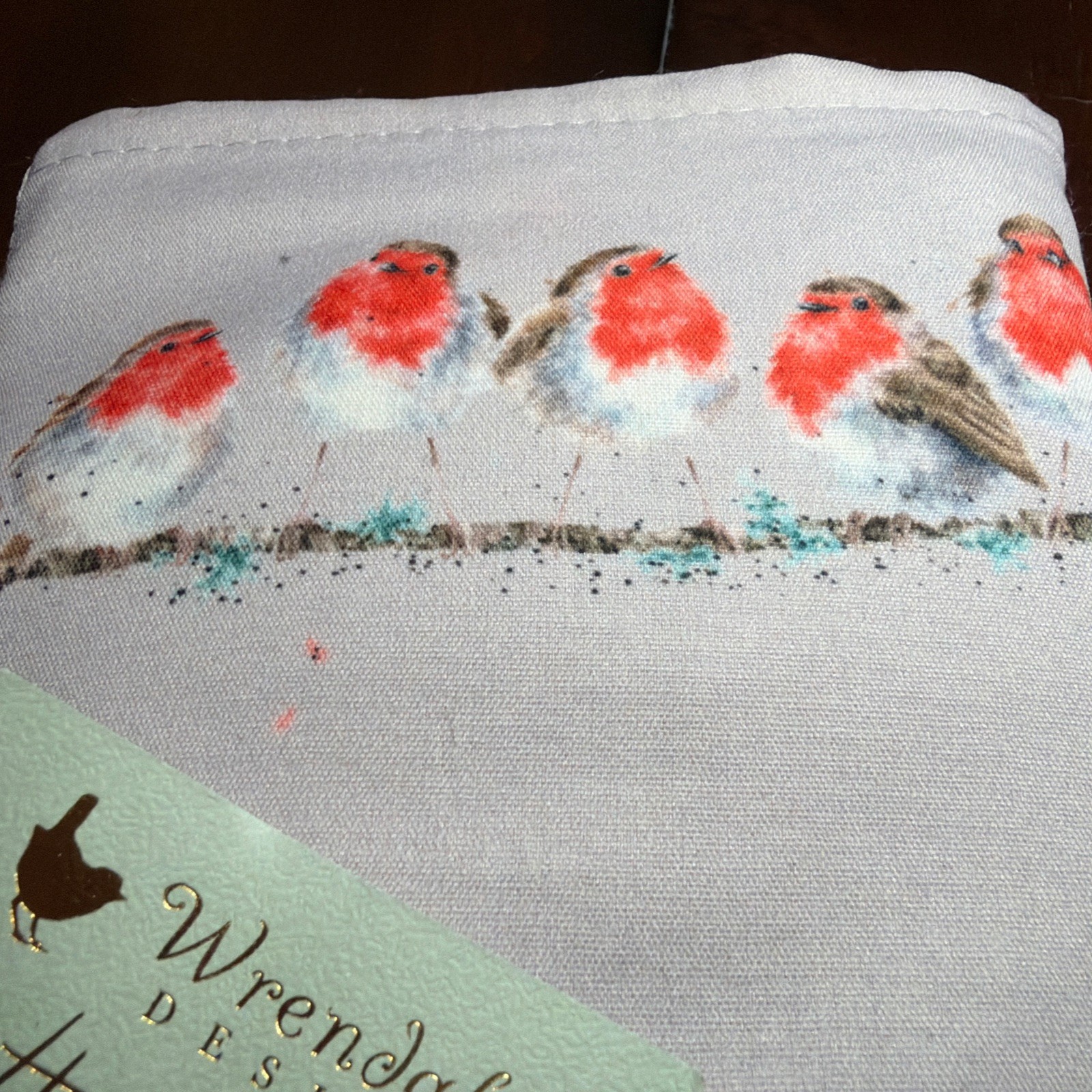 Wrendale Folding “The Jolly Robin” Cloth Shopping Bag Art By Hannah Dale (V)