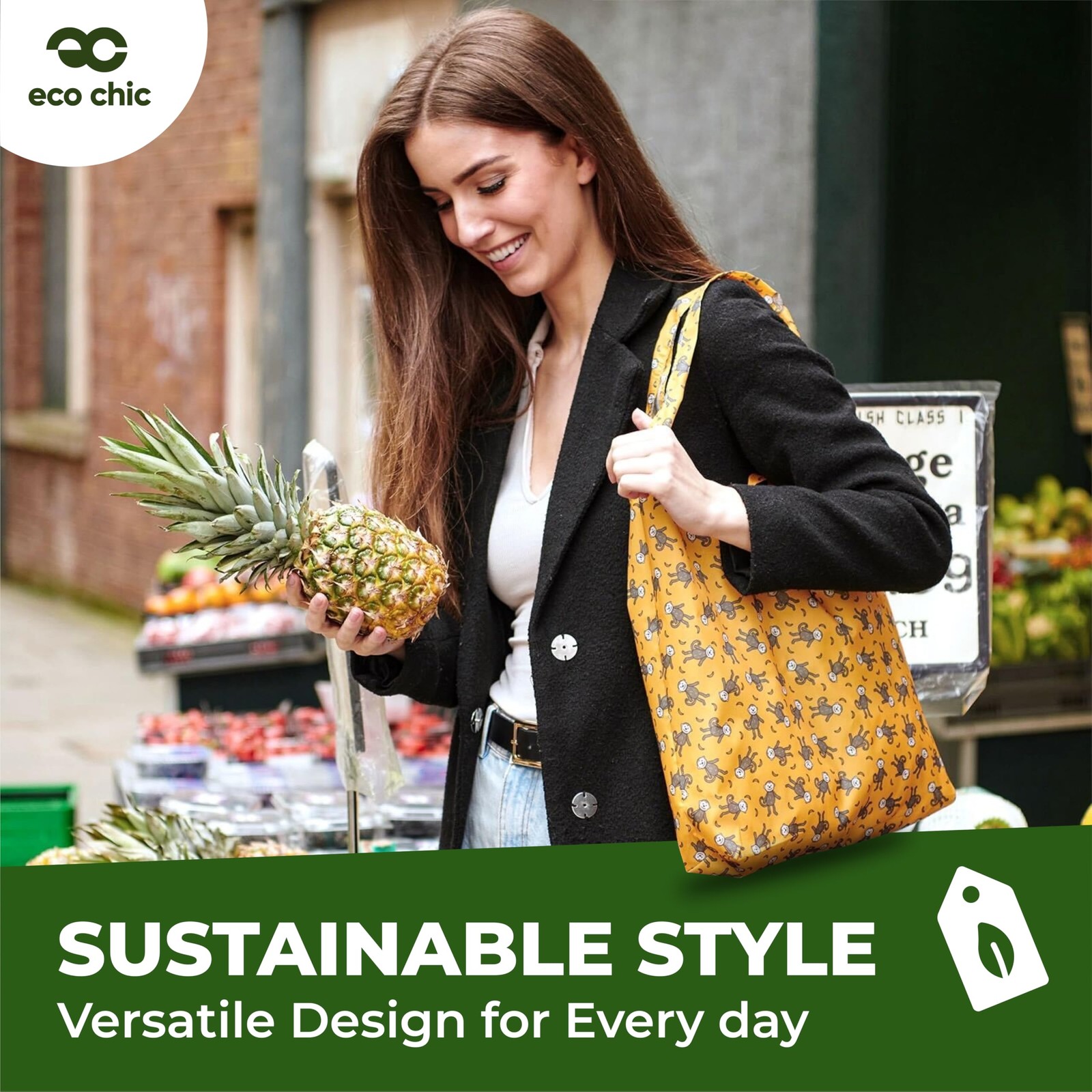 Foldable Reusable Grocery Bags – Foldable Grocery Bags – Lightweight, Recycle…