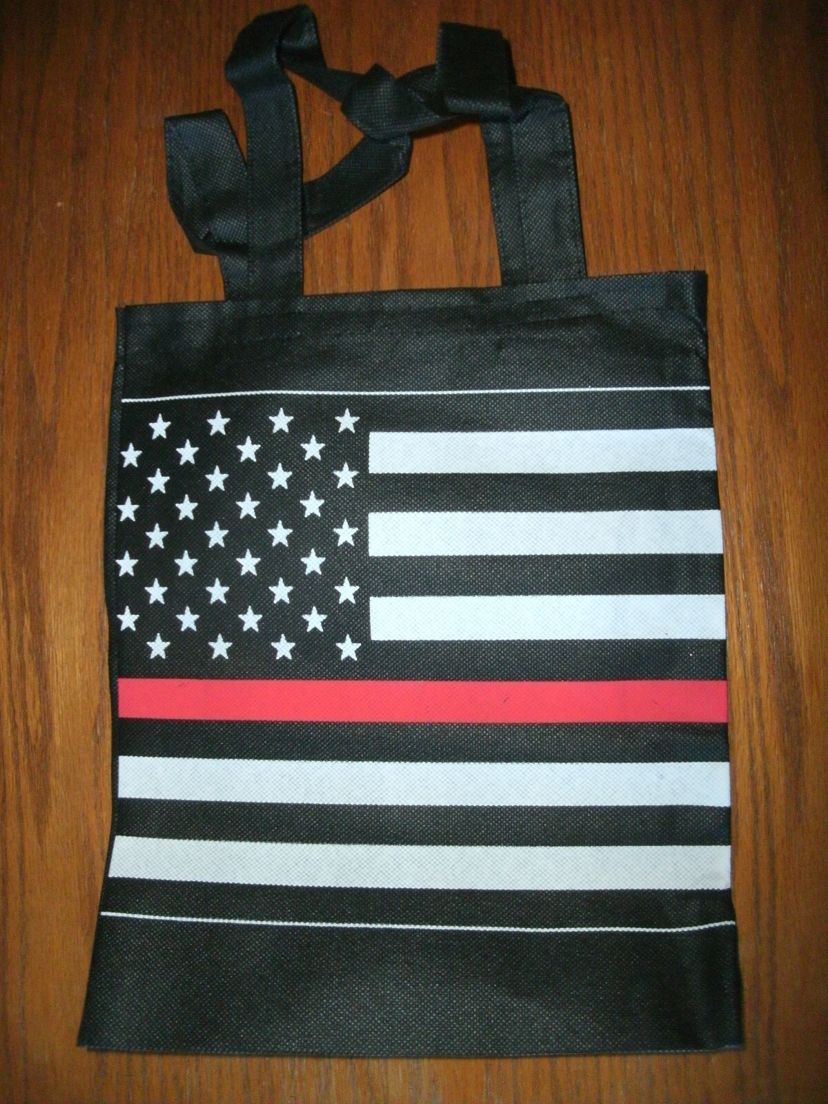 NEW Patriotic Stars & Stripes Shopping Tote Bag 10 x 12 inches double handles