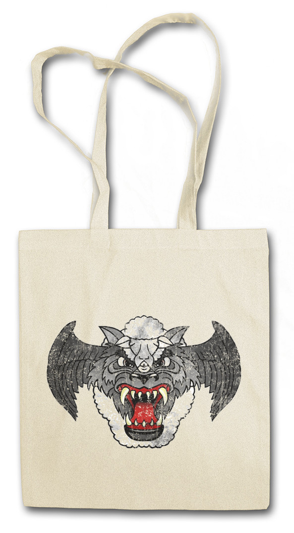 AIRWOLF PATCH SHOPPER SHOPPING BAG Sign Logo Uniform Air Wolf Bell-222