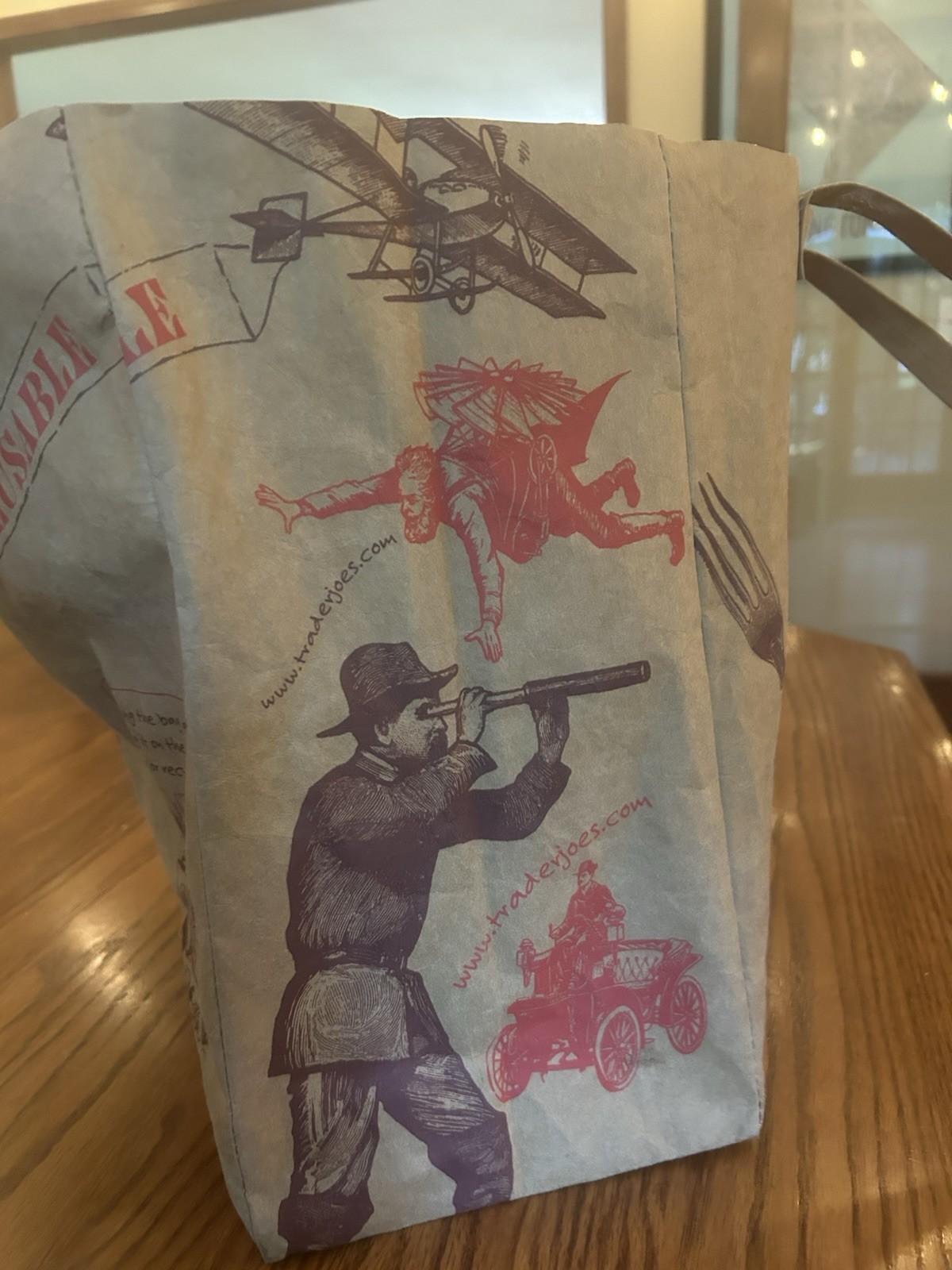 Trader Joe’s Rare Reusable Tote Bag Beige/Red Logo (WONT SHIP TILL 6/22!)