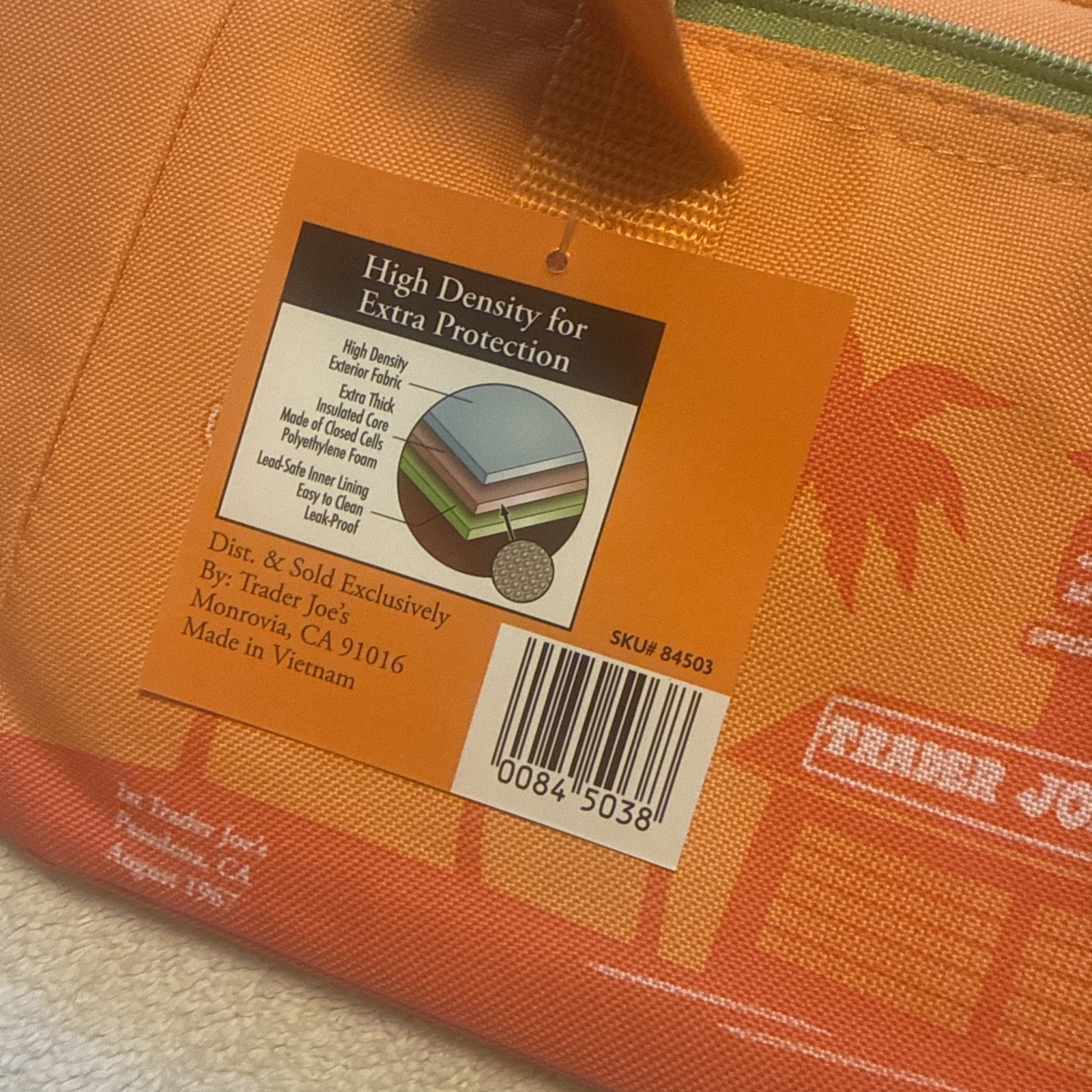 Trader Joe’s 2026 Mini Insulated Summer Mini Tote Cooler Bag Green Orange