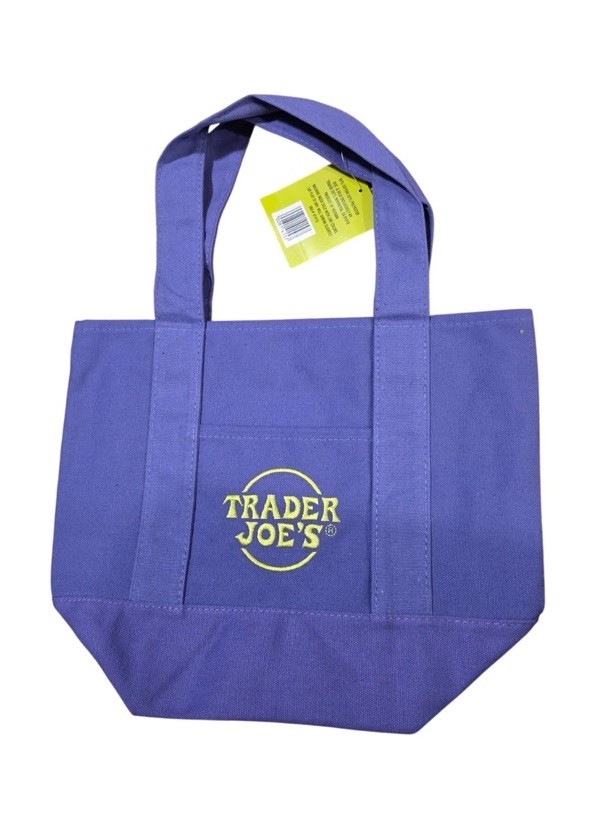 Trader Joe’s Mini Canvas Tote Bag Halloween Hottest It Bag Limited Purple 🎃
