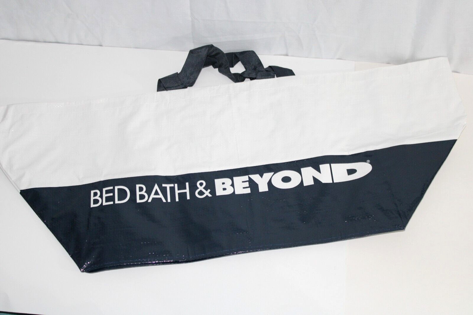 BED BATH & BEYOND XL Reusable SHOPPING TOTE BAG Navy Blue