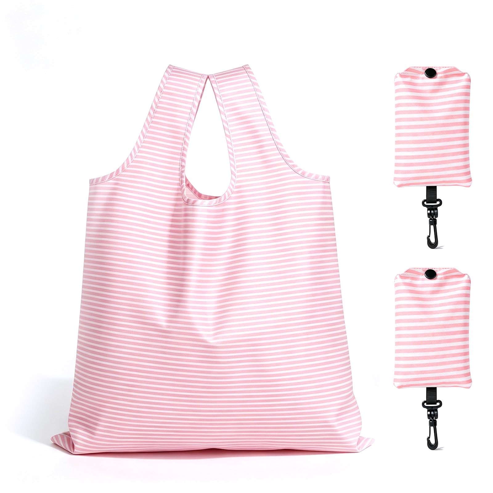 2 Pack Reusable Shopping Bags Foldable Heavy Duty Large Grocery Tote Bag Flor…