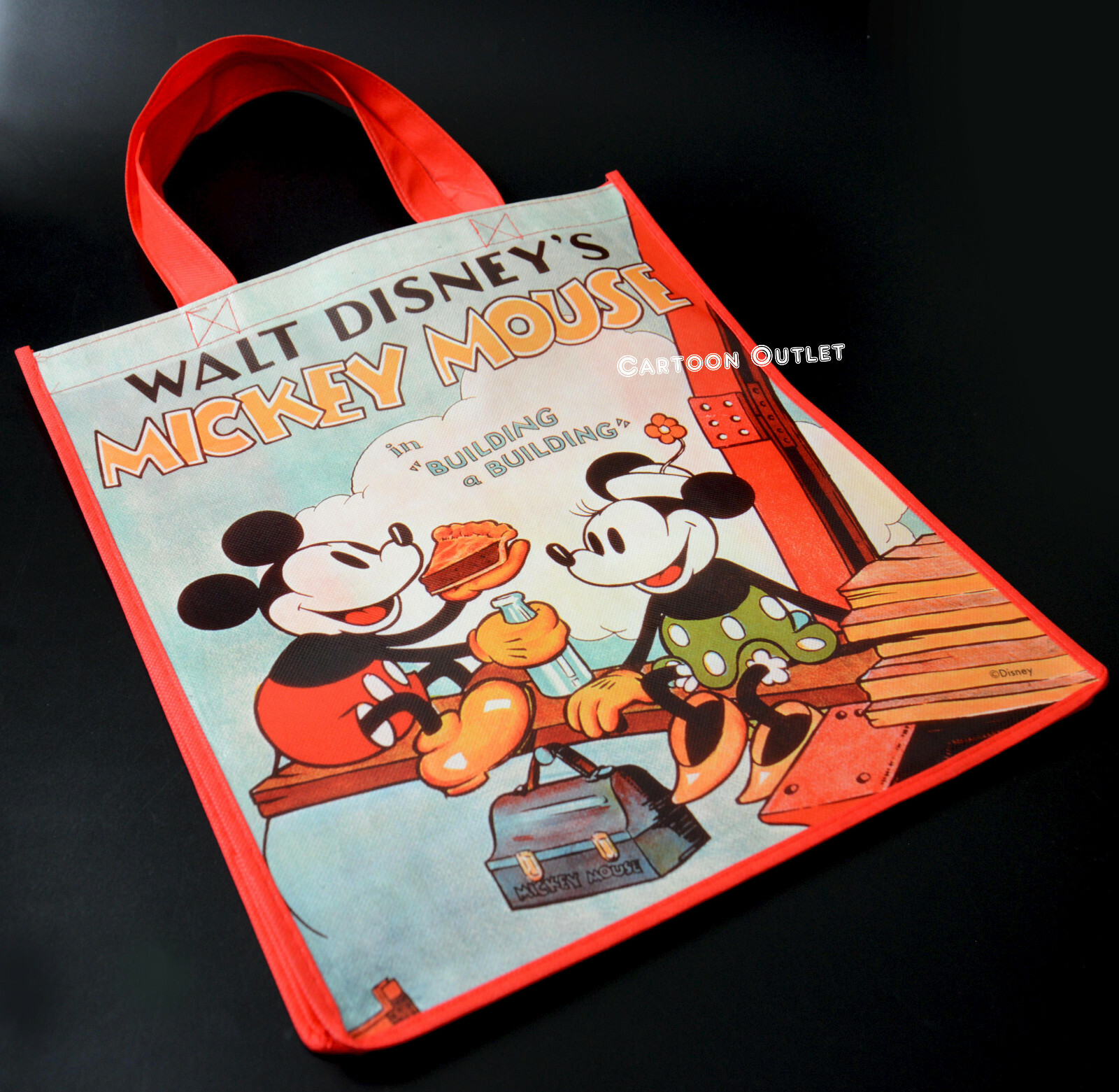 Disney Mickey Tote Shopping Bag Large Reusable Classic Minnie Mouse Gift Bag