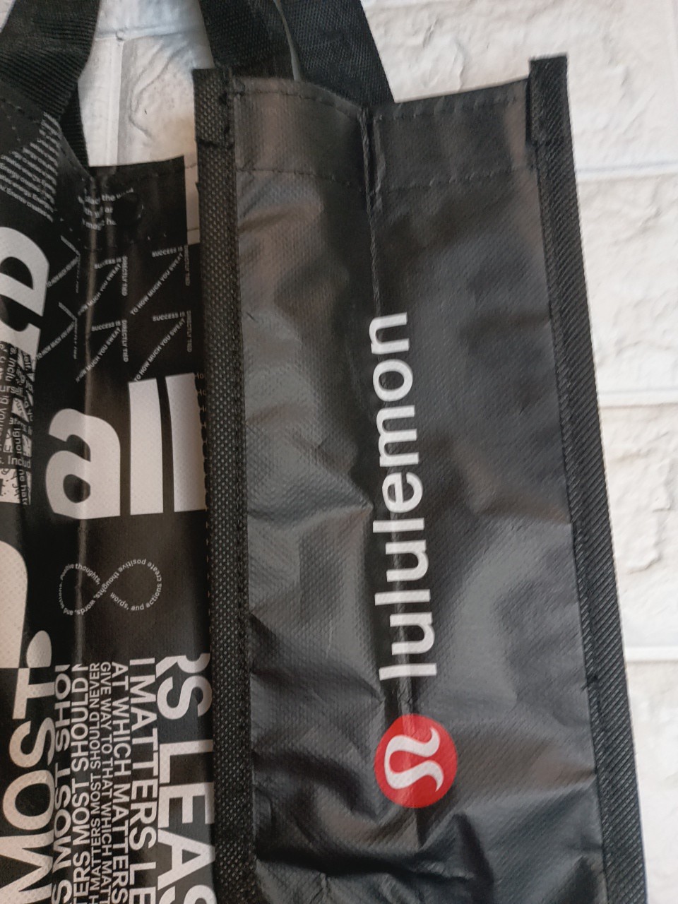 Lululemon Reusable Shopping Bag Tote Medium 16”X14” Black Be All In