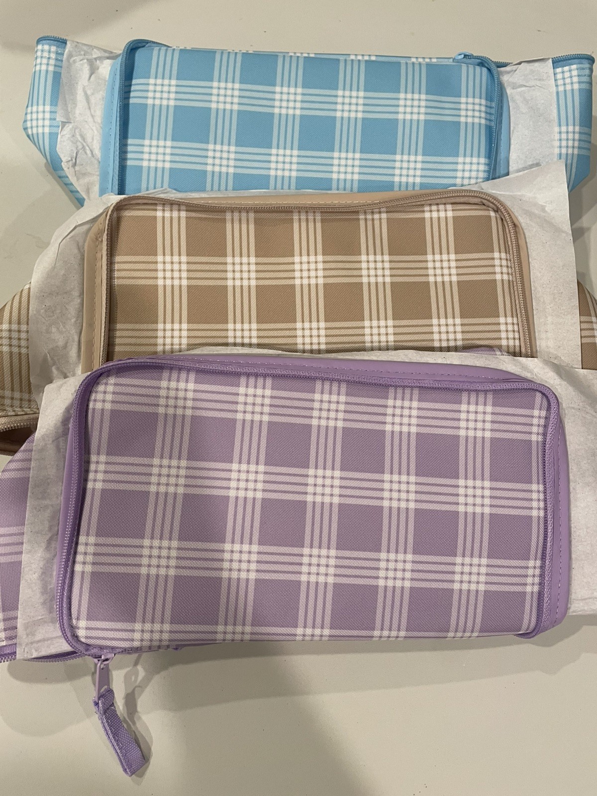 Foodland Hawaii Exclusive Palaka Mini Cooler Tote Bags – Set of 3 (Brand New)