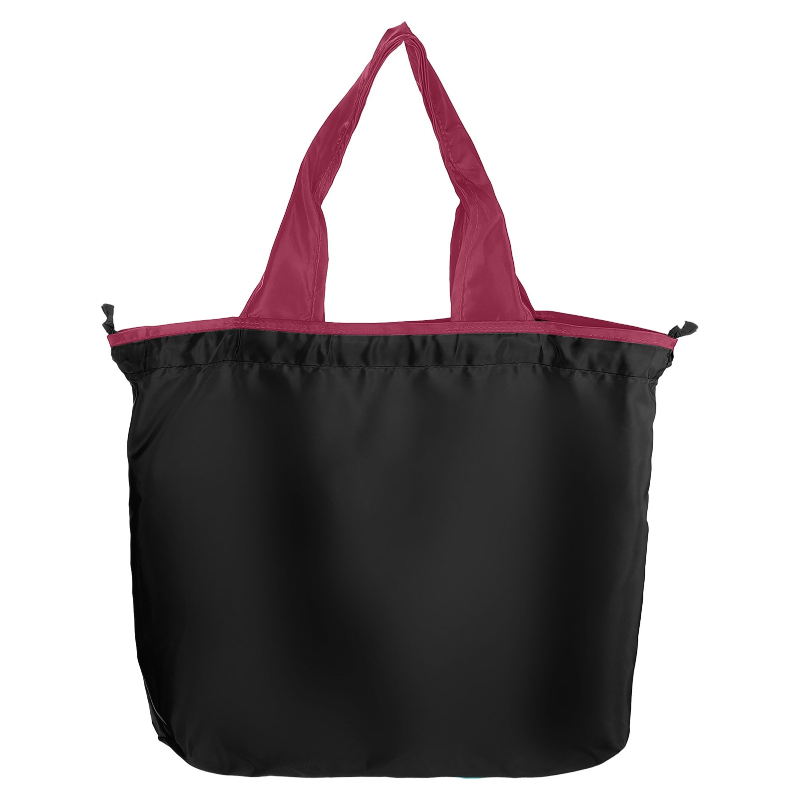 1Pcs 20″ x 16″ Washable Shopping Totes Fit in Pocket (Black)