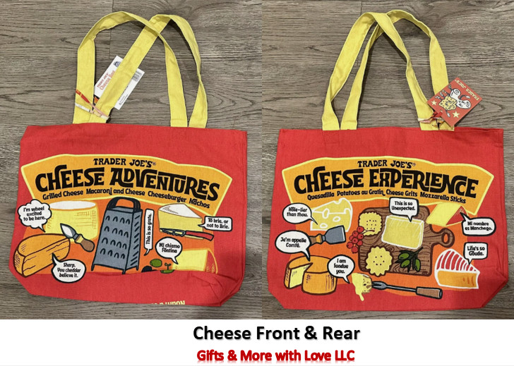 U PICK 1 🧀 Trader Joe’s NEW Cheese HEAVY DUTY COTTON GROCERY SHOPPING TOTE BAG