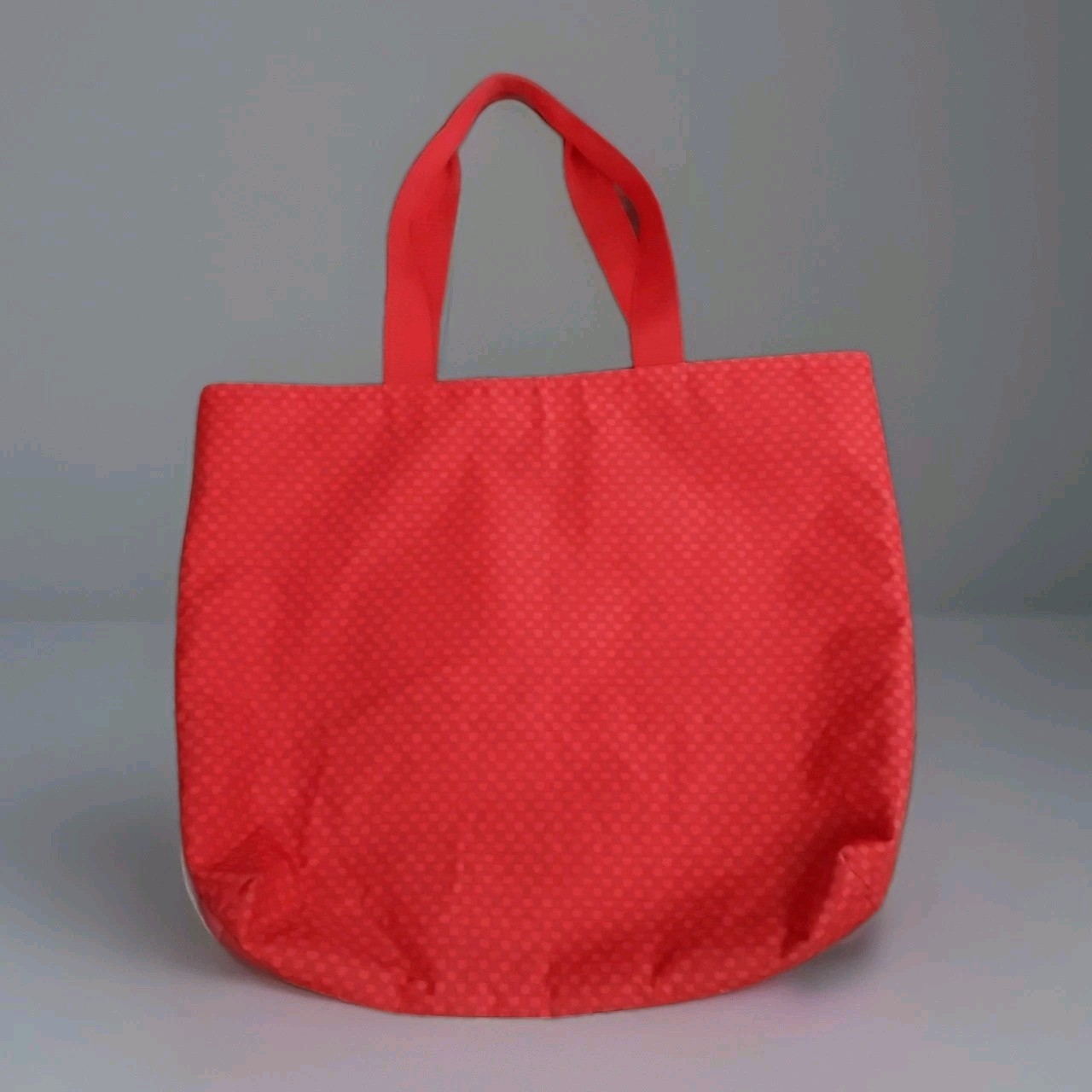 Lancome Red Floral Graphic Design Reusable Bag Thick Material Sturdy Handles