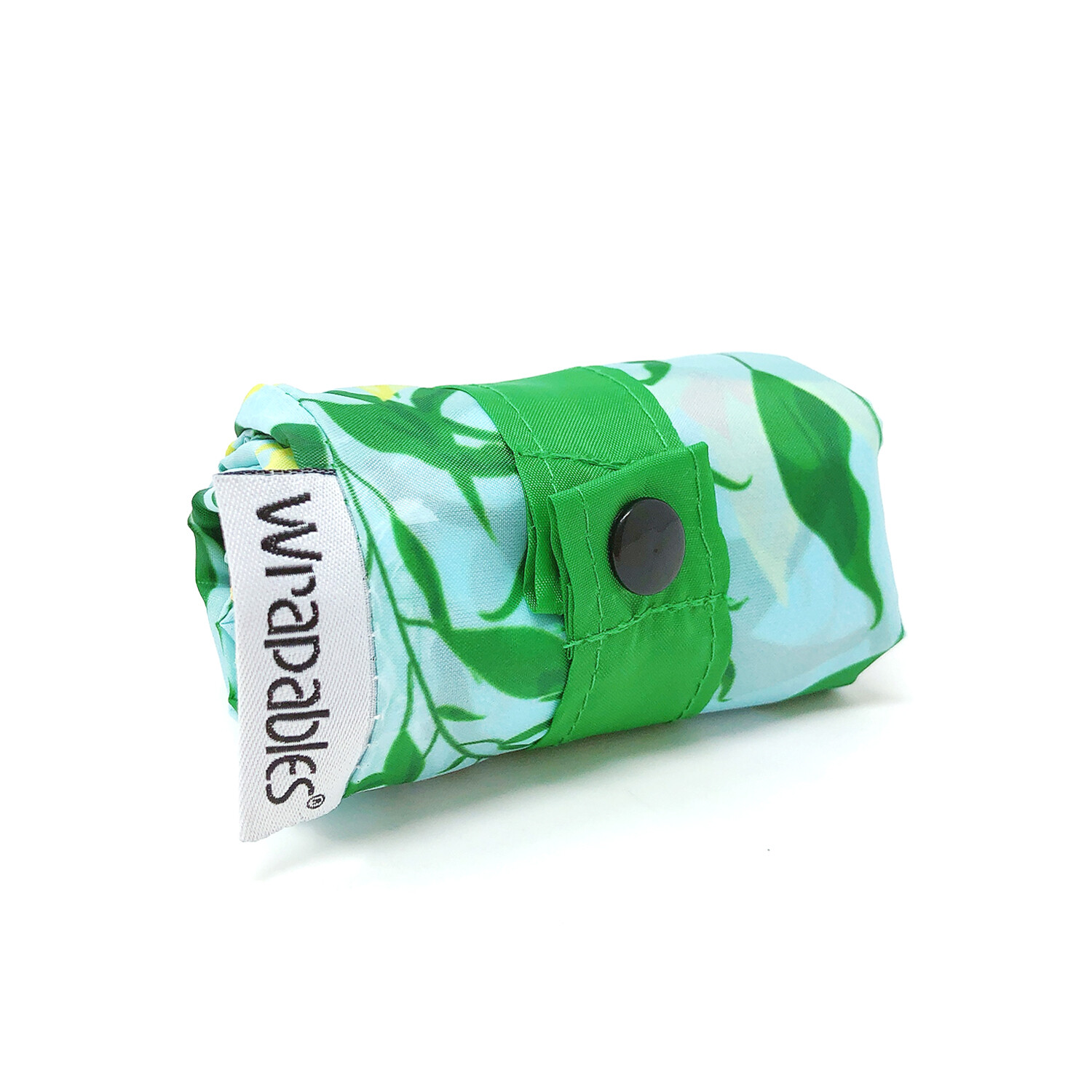 Wrapables Large Reusable Shopping Tote Bag with Outer Pouch, Sunflowers