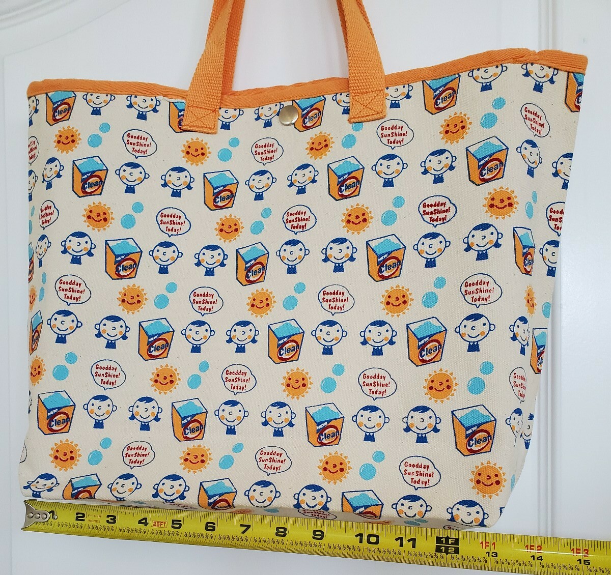 Gladee Orange Sunny Day Boys Girls Shopping Tote Canvas Reusable Bag