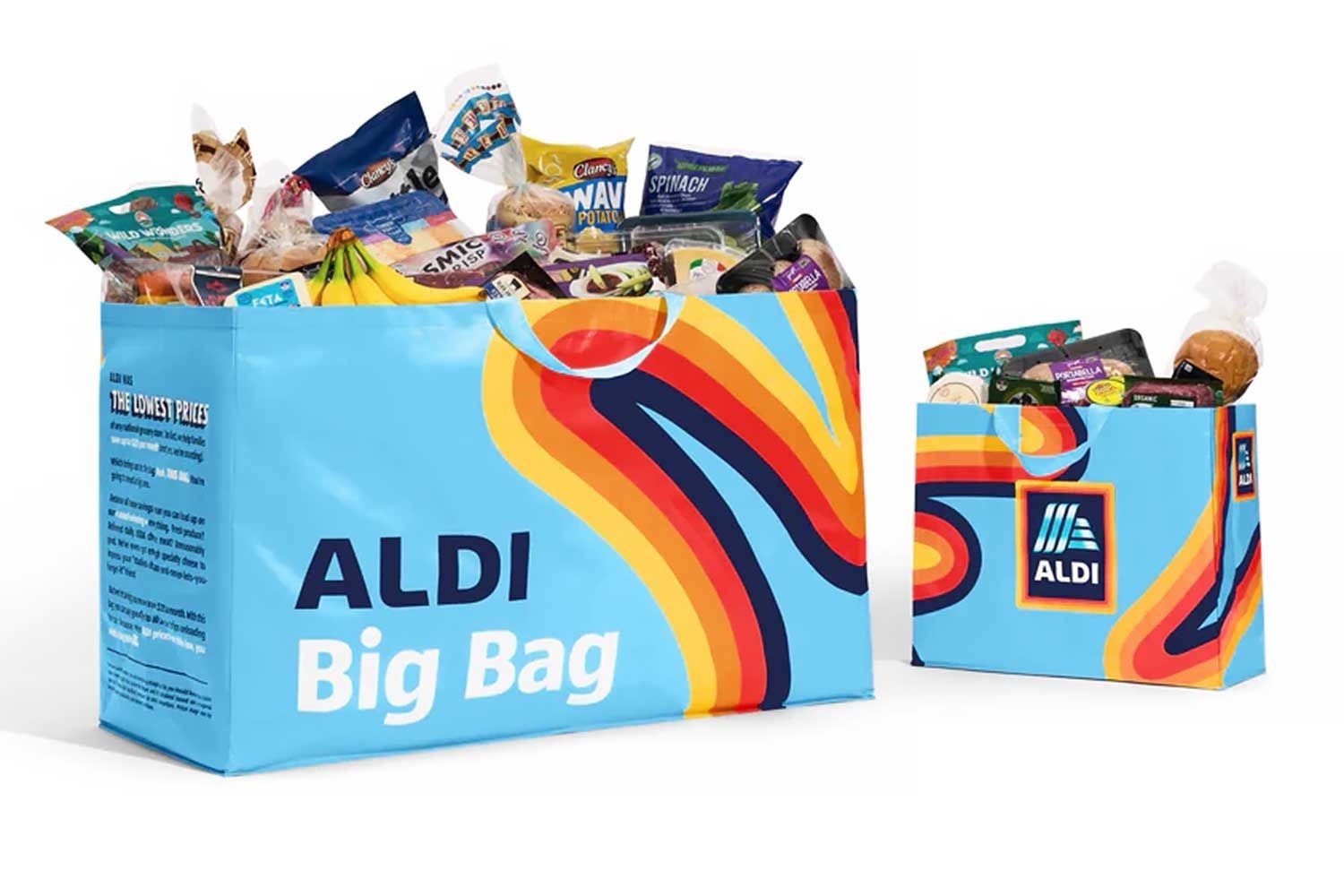 2025 The ALDI Big Bag Collection Heritage Rainbow Stripe Tote LIMITED EDITION
