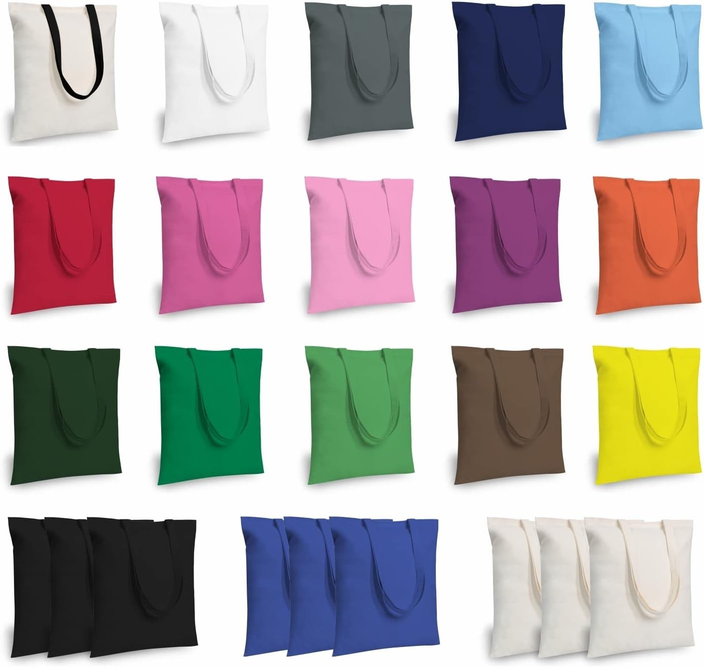 24-Pack Economical 16″x15″ Cotton Tote Bag, Lightweight Medium Reusable Groce…