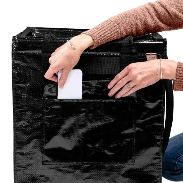 CleverMade Foldable Tote Bag on Wheels 90L Rolling Utility Cart 75lb Capacity